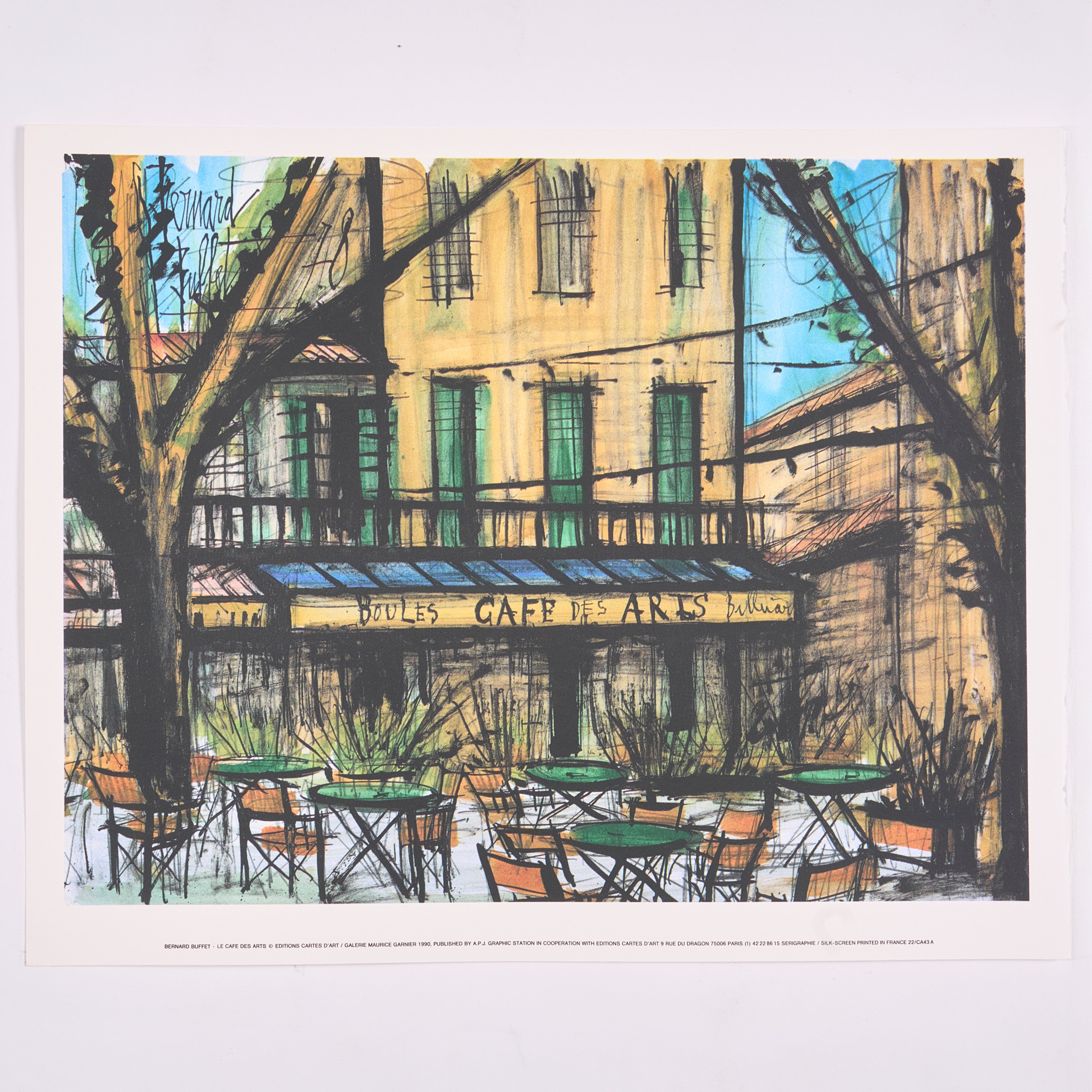 【限定30枚】Le Café des Arts 1979 - Printed in 1990 / ベルナール・ビュッフェ