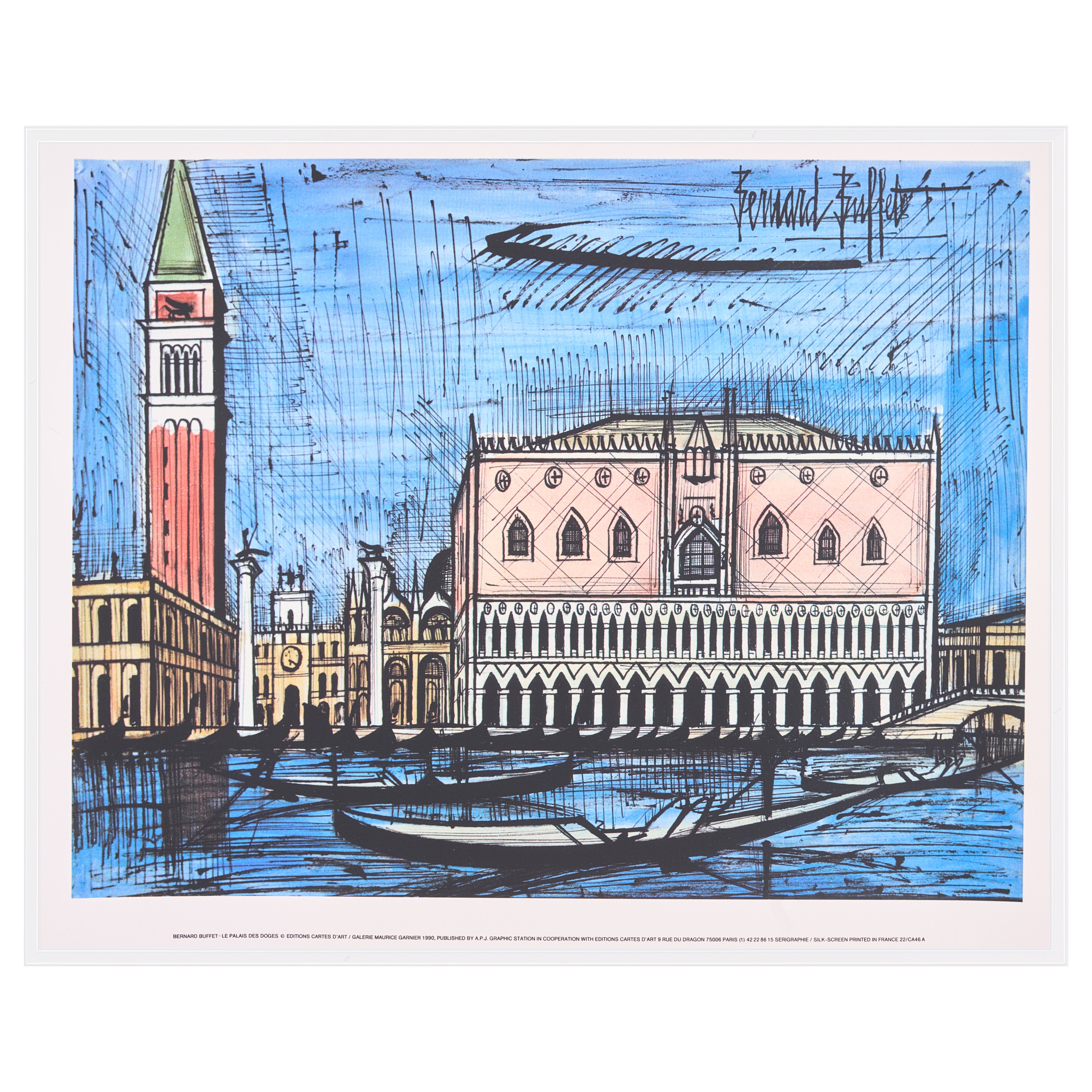 【限定30枚】Le Palais Des Doges 1986 - EDITION CARTES D’ART 1990 / ベルナール・ビュッフェ