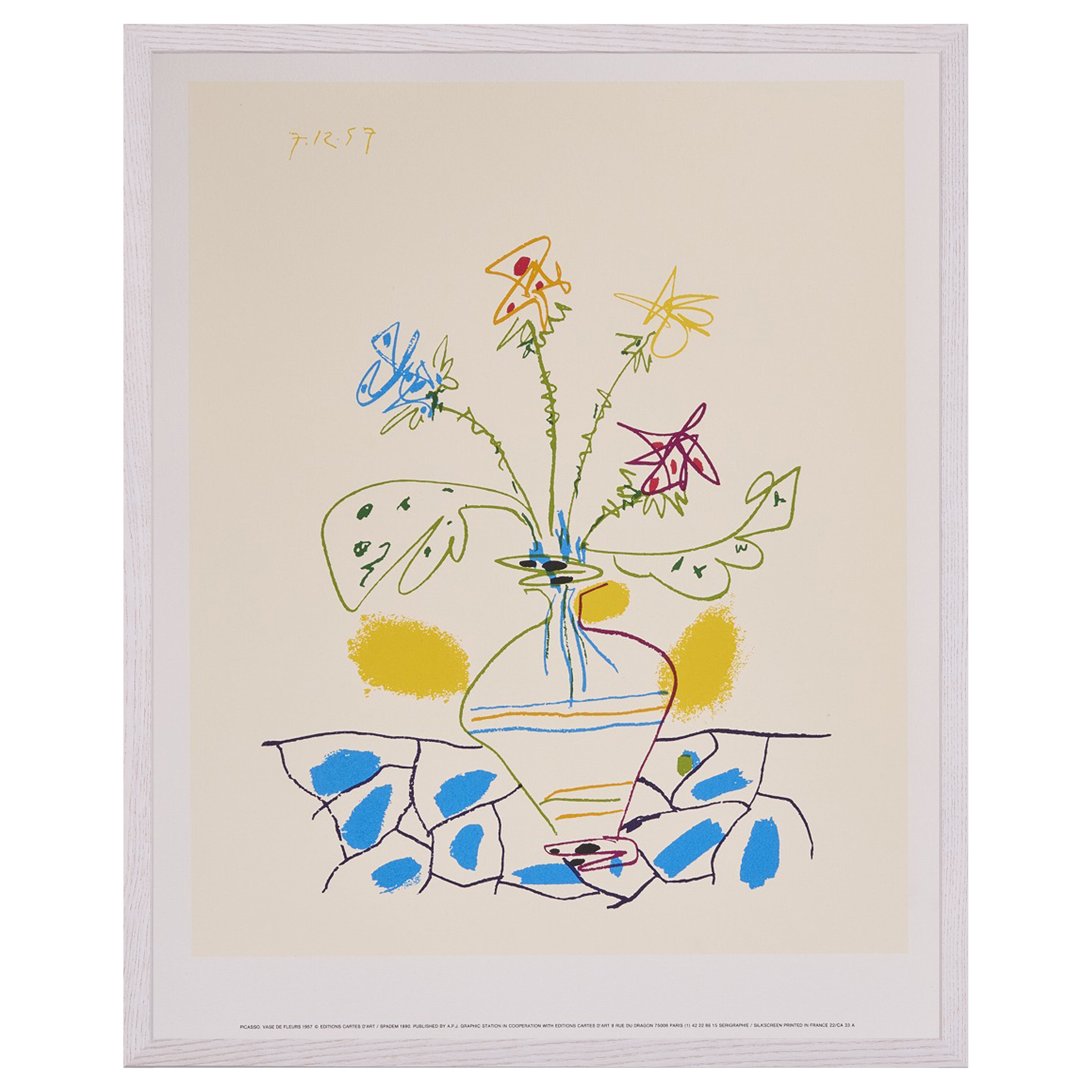【限定10枚】VASE DE FLEURS 1957 - Editions Cartes D’Art Paris 1990 / パブロ・ピカソ