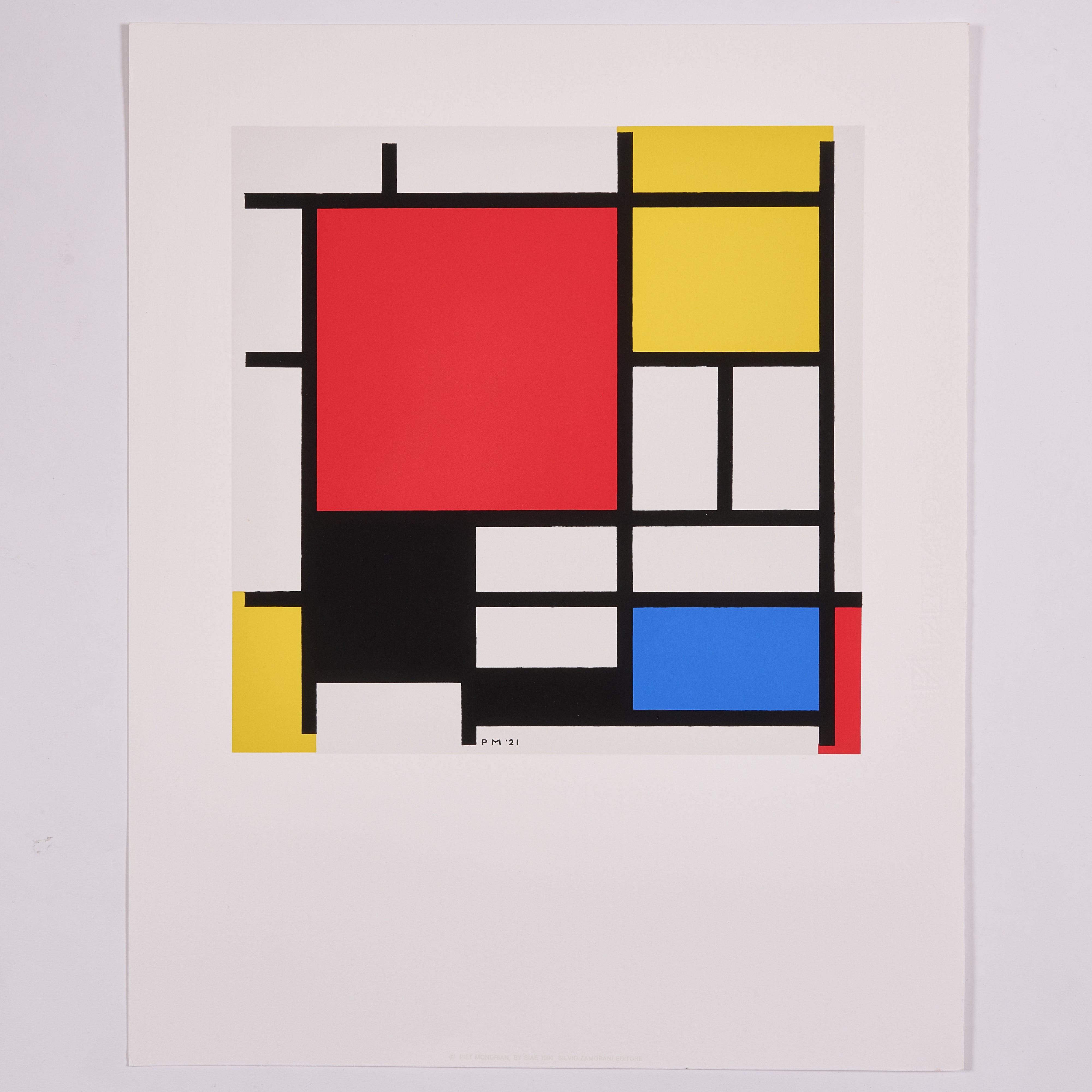 【限定30枚】Composition with Red, Yellow, Blue and Black 1921 - SILVANO ZAMORANI EDITORE 1990 / ピート・モンドリアン