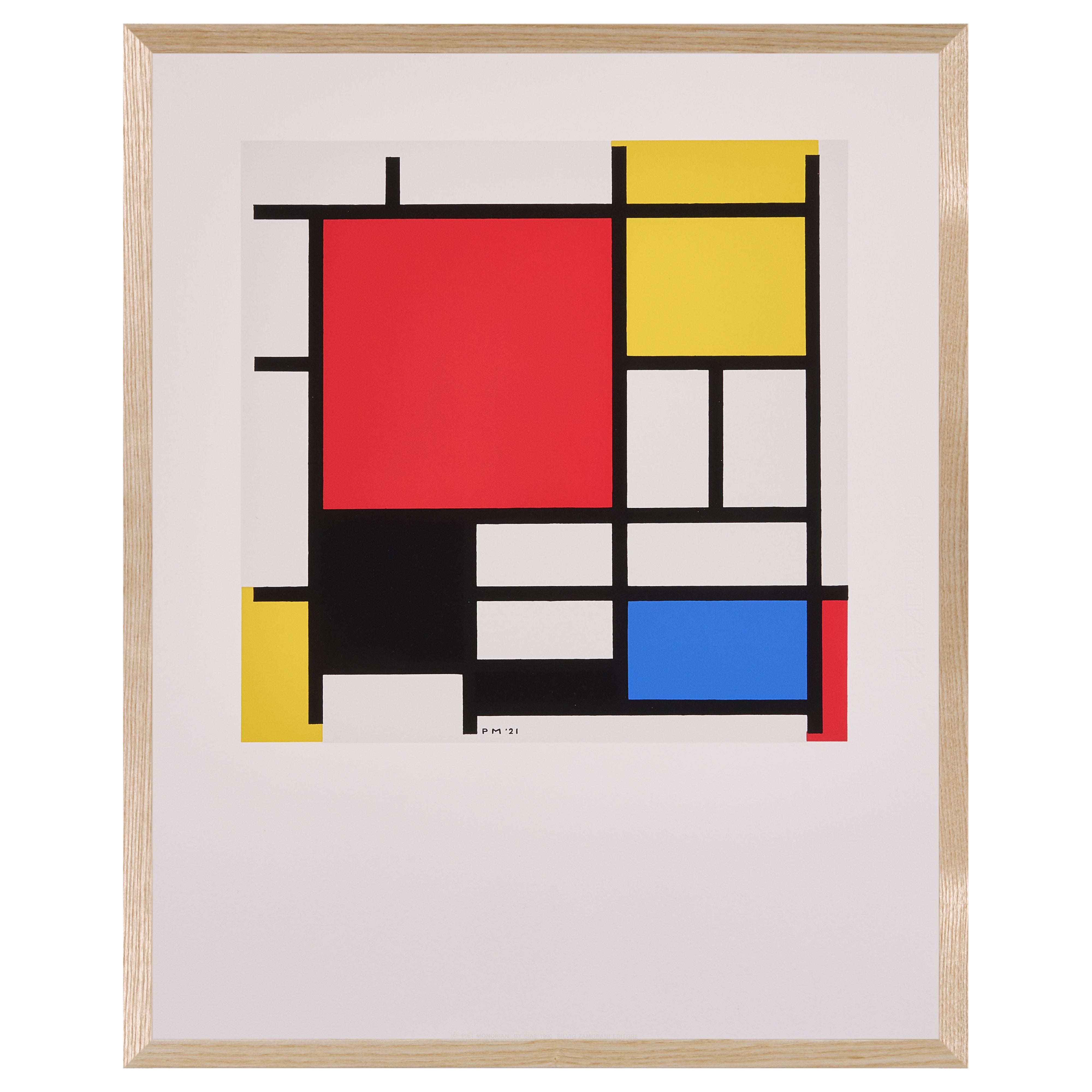 【限定30枚】Composition with Red, Yellow, Blue and Black 1921 - SILVANO ZAMORANI EDITORE 1990 / ピート・モンドリアン