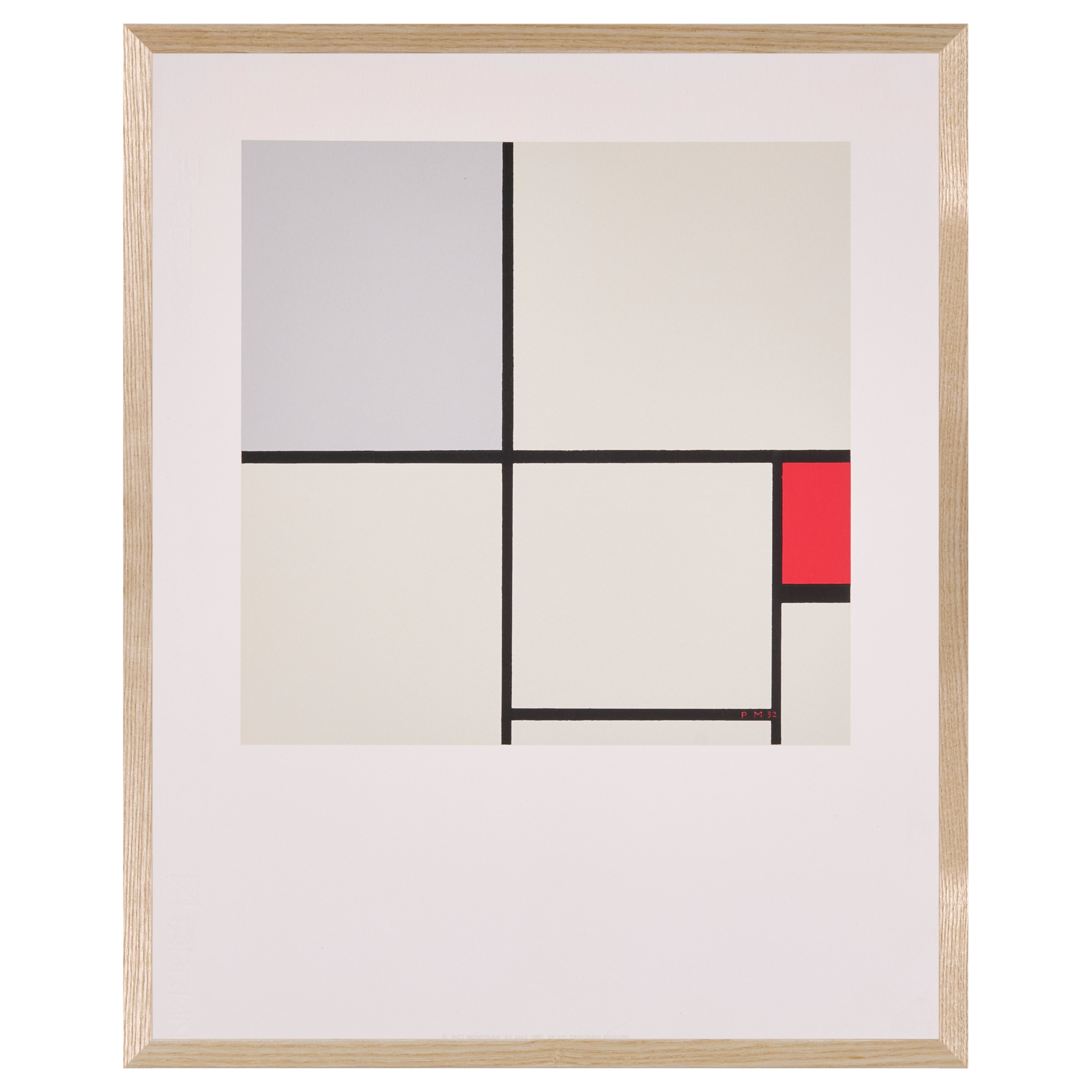 【限定30枚】Composition with Red and Grey 1932 - Printed in 1990 / ピート・モンドリアン