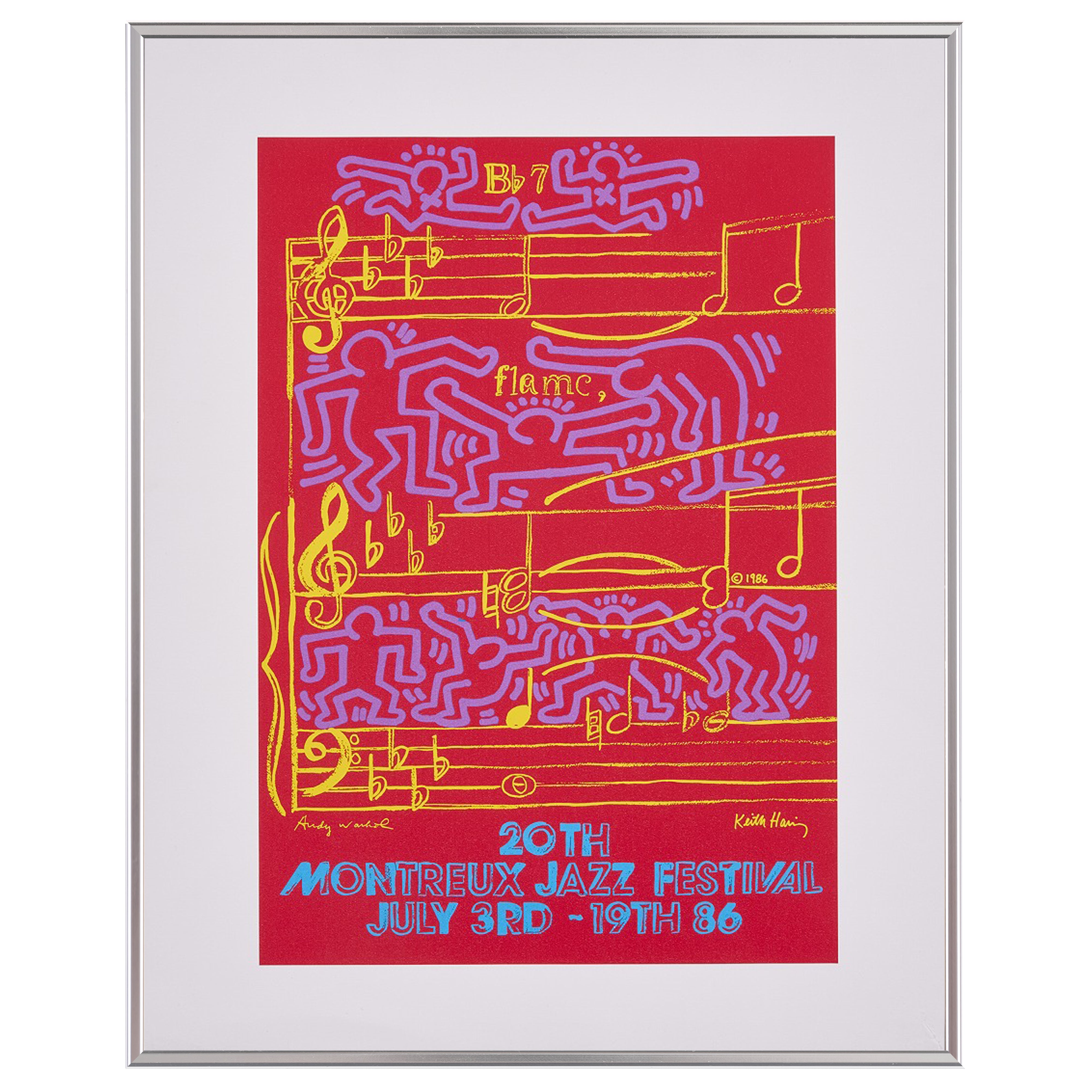 【限定10枚】MONTREUX JAZZ FESTIVAL 1986 - printed in 1990-1992 / キース・ヘリング&アンディ・ウォーホル