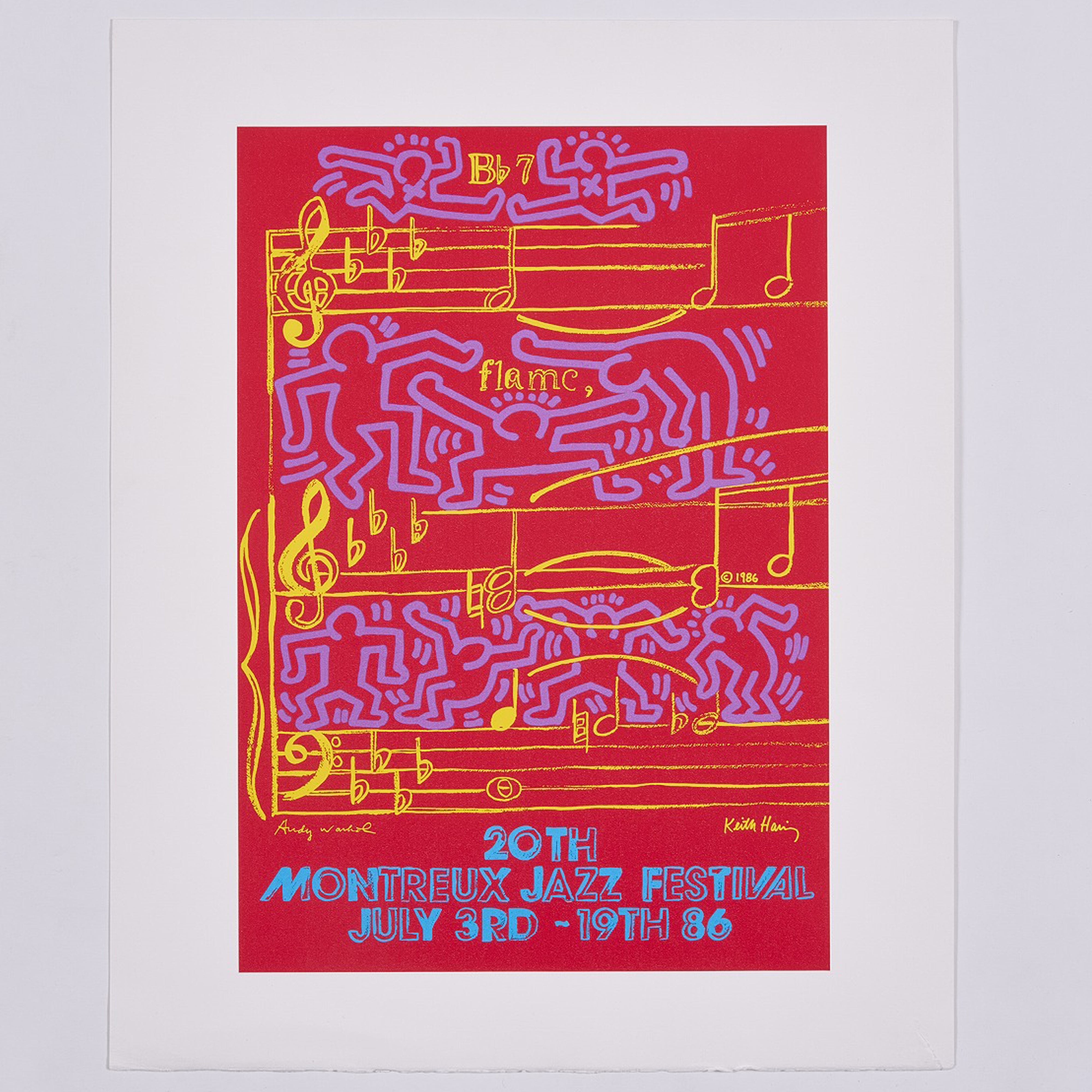 【限定10枚】MONTREUX JAZZ FESTIVAL 1986 - printed in 1990-1992 / キース・ヘリング&アンディ・ウォーホル