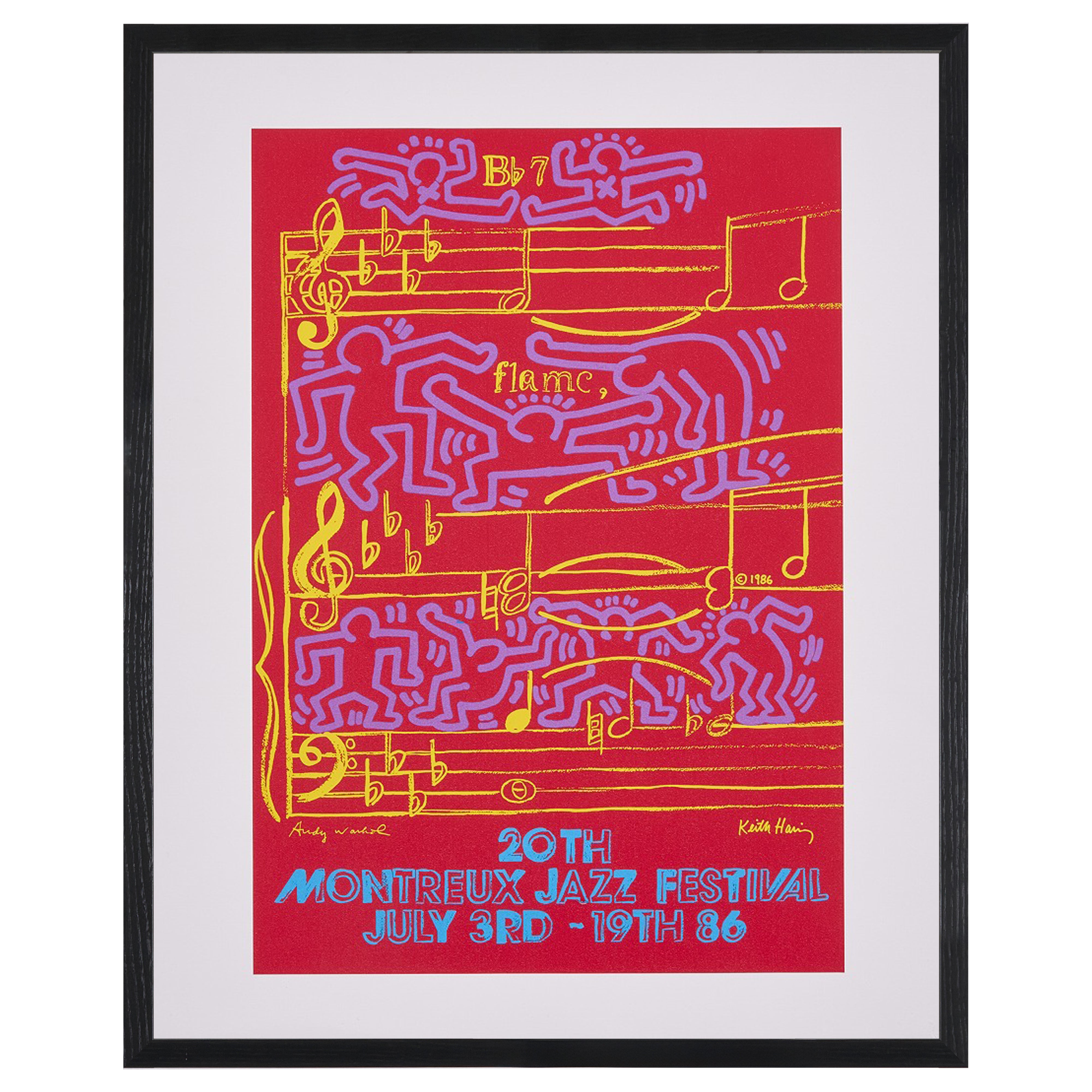 【限定10枚】MONTREUX JAZZ FESTIVAL 1986 - printed in 1990-1992 / キース・ヘリング&アンディ・ウォーホル