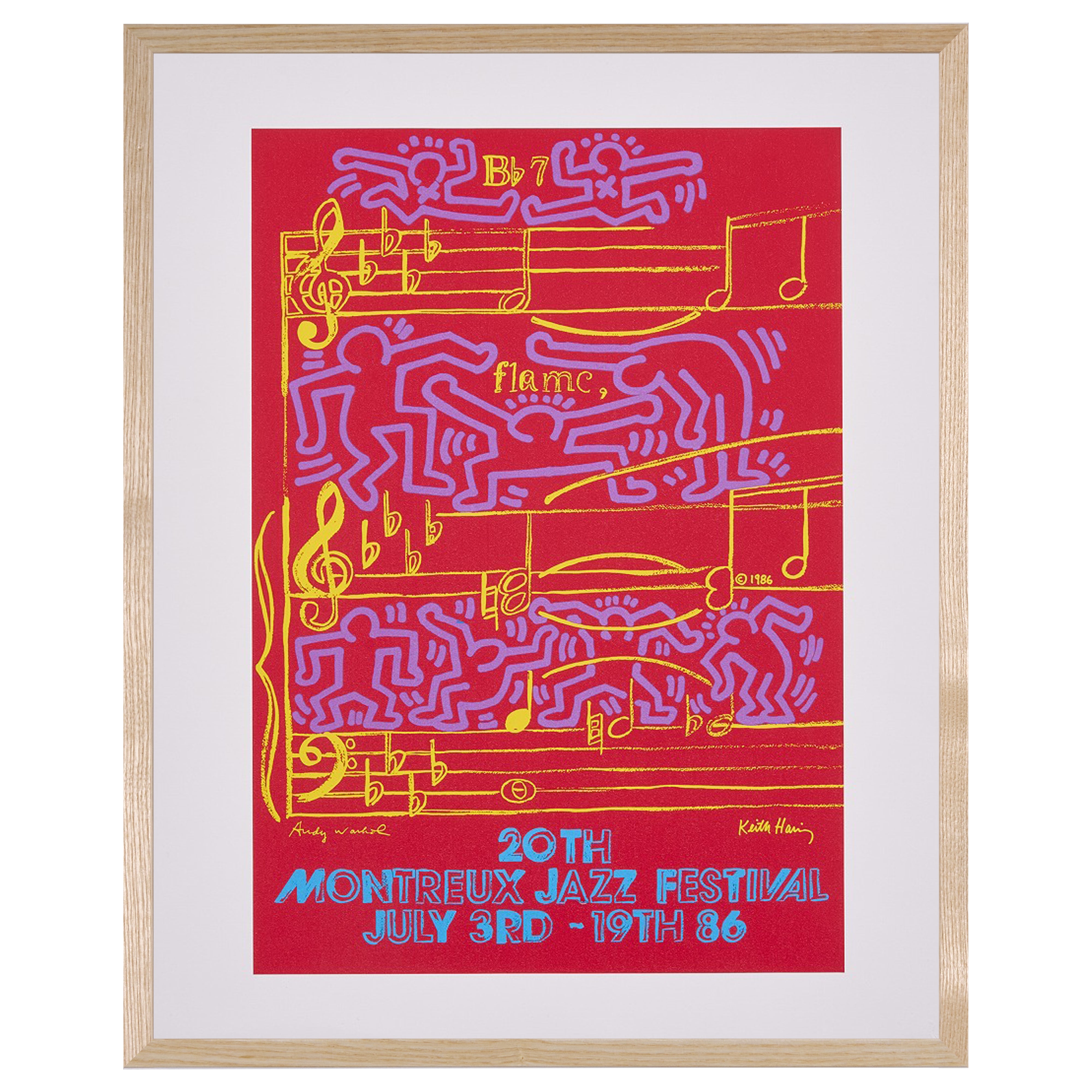 【限定10枚】MONTREUX JAZZ FESTIVAL 1986 - printed in 1990-1992 / キース・ヘリング&アンディ・ウォーホル