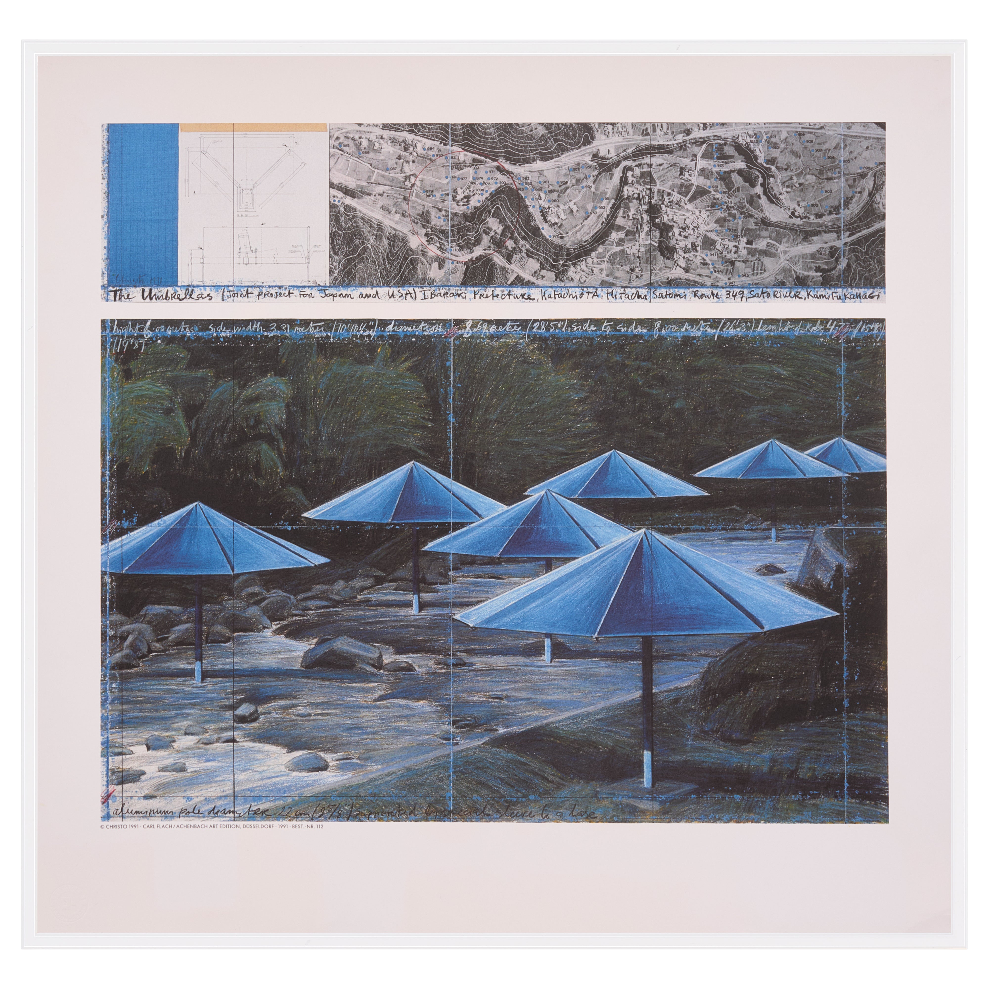 【限定30枚】 The Umbrellas (Japan) 1991 - Carl Flach / Achenbach Art Edition, Düsseldorf 1991 / クリスト&ジャンヌ=クロード