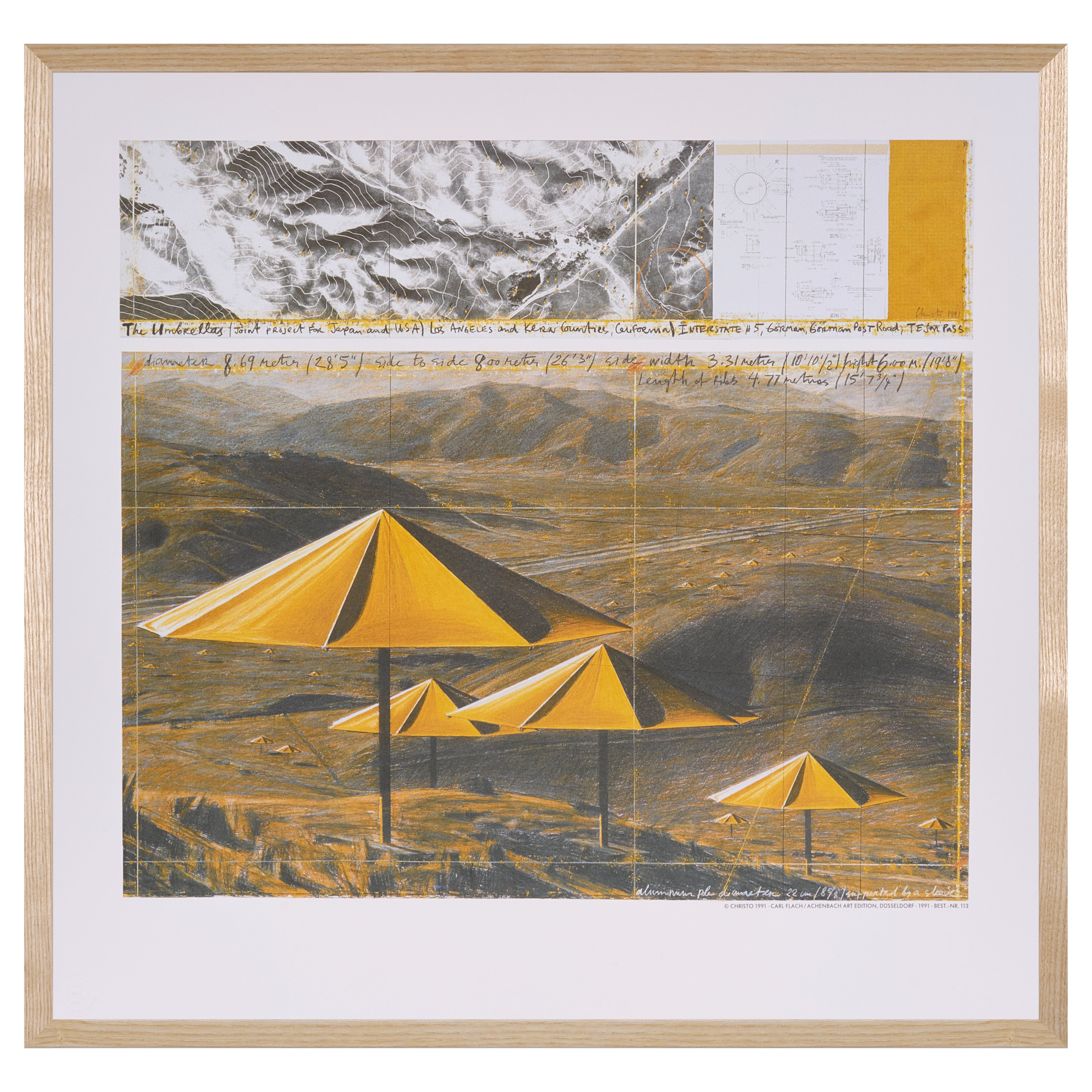 【限定30枚】The Umbrellas (U.S.A.) 1991 - Carl Flach / Achenbach Art Edition, Düsseldorf 1991 / クリスト&ジャンヌ=クロード
