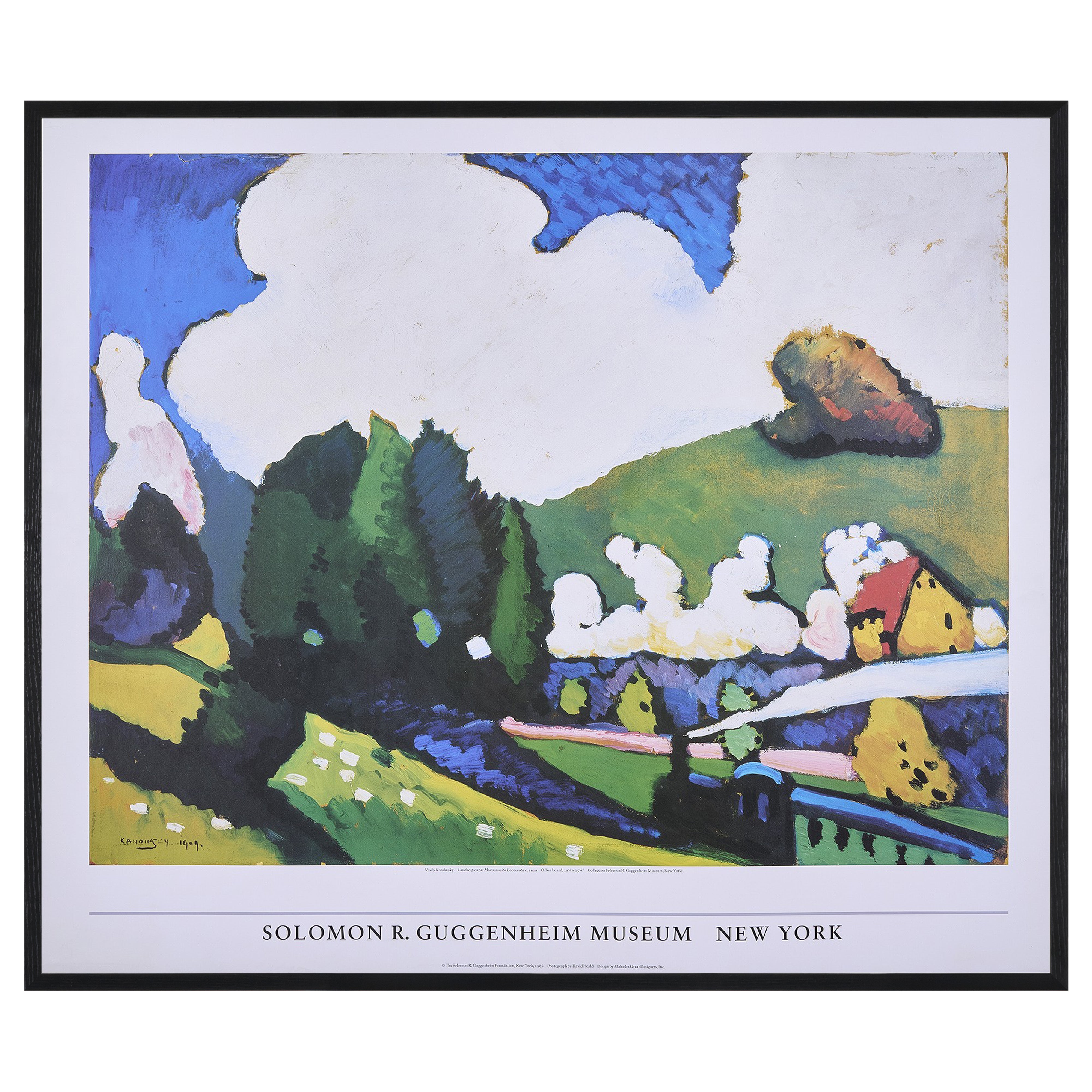【限定10枚】Landscape near Murnau with Locomotive 1909 - SOLOMON R. GUGGENHEIM MUSEUM NEW YORK 1986 / ワシリー・カンディンスキー