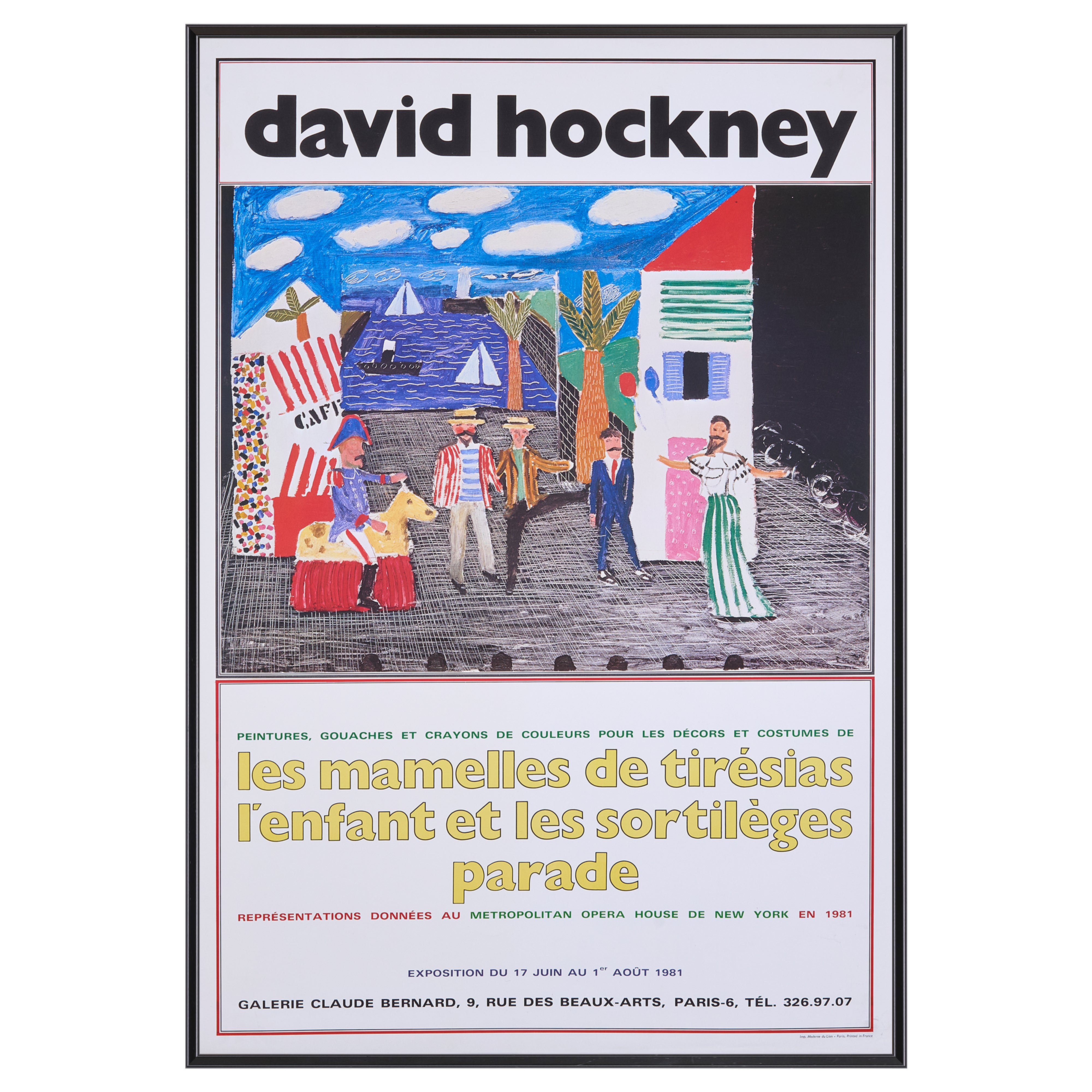【限定10枚】les mamelles de tirésias l’enfant et les sortilèges parade 1981 - GALERIE CLAUDE BERNARD 1981 / デイヴィッド・ホックニー