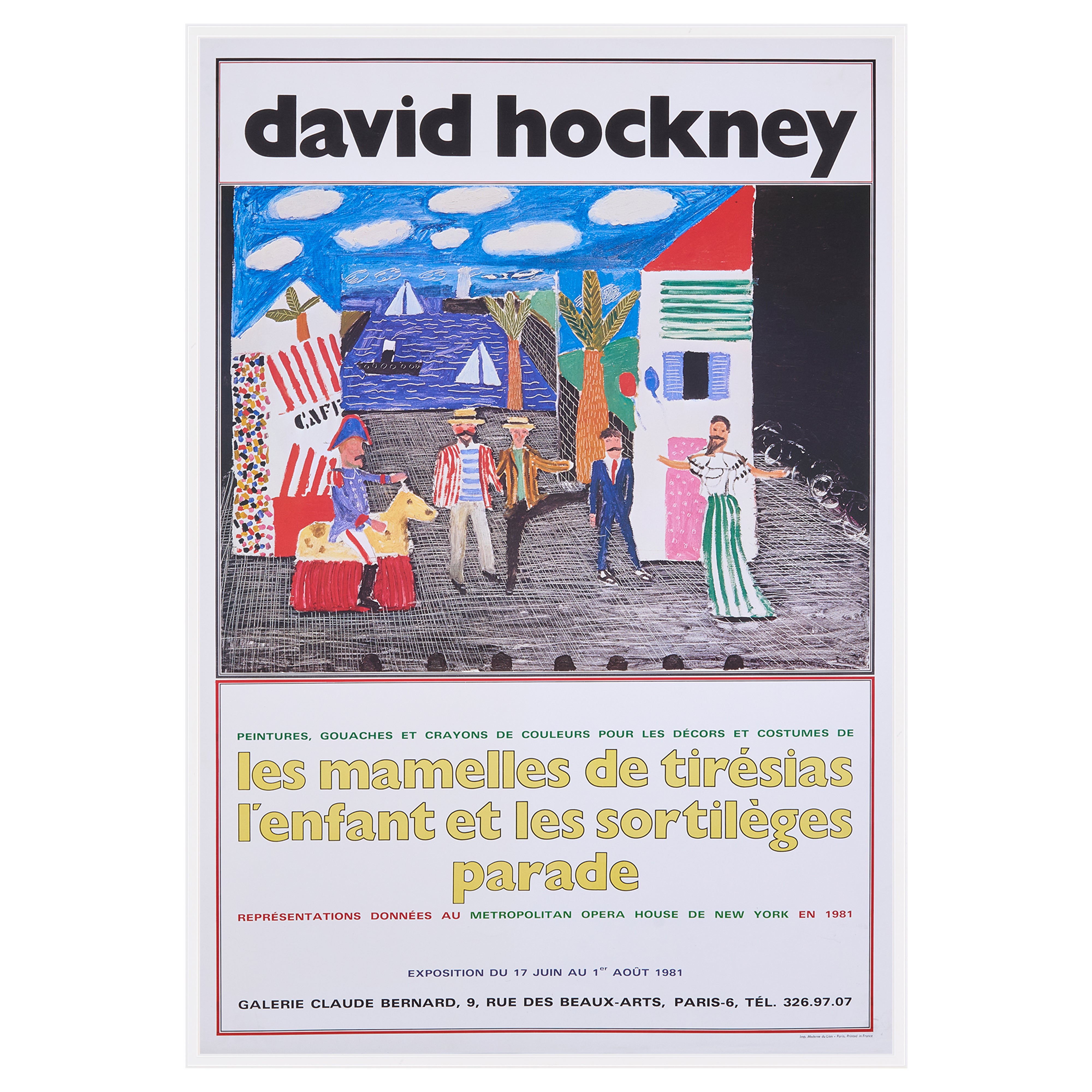 【限定10枚】les mamelles de tirésias l’enfant et les sortilèges parade 1981 - GALERIE CLAUDE BERNARD 1981 / デイヴィッド・ホックニー