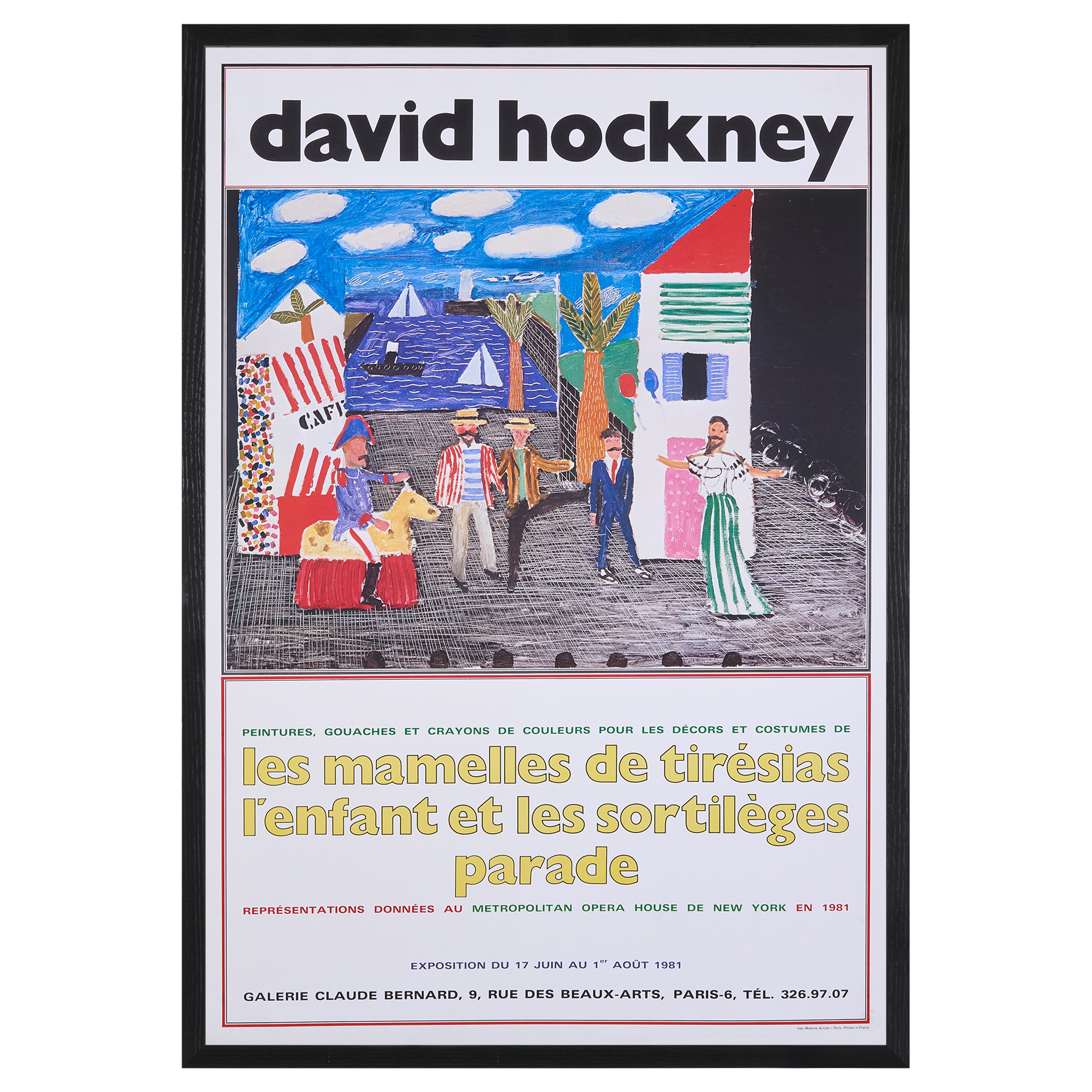 【限定10枚】les mamelles de tirésias l’enfant et les sortilèges parade 1981 - GALERIE CLAUDE BERNARD 1981 / デイヴィッド・ホックニー