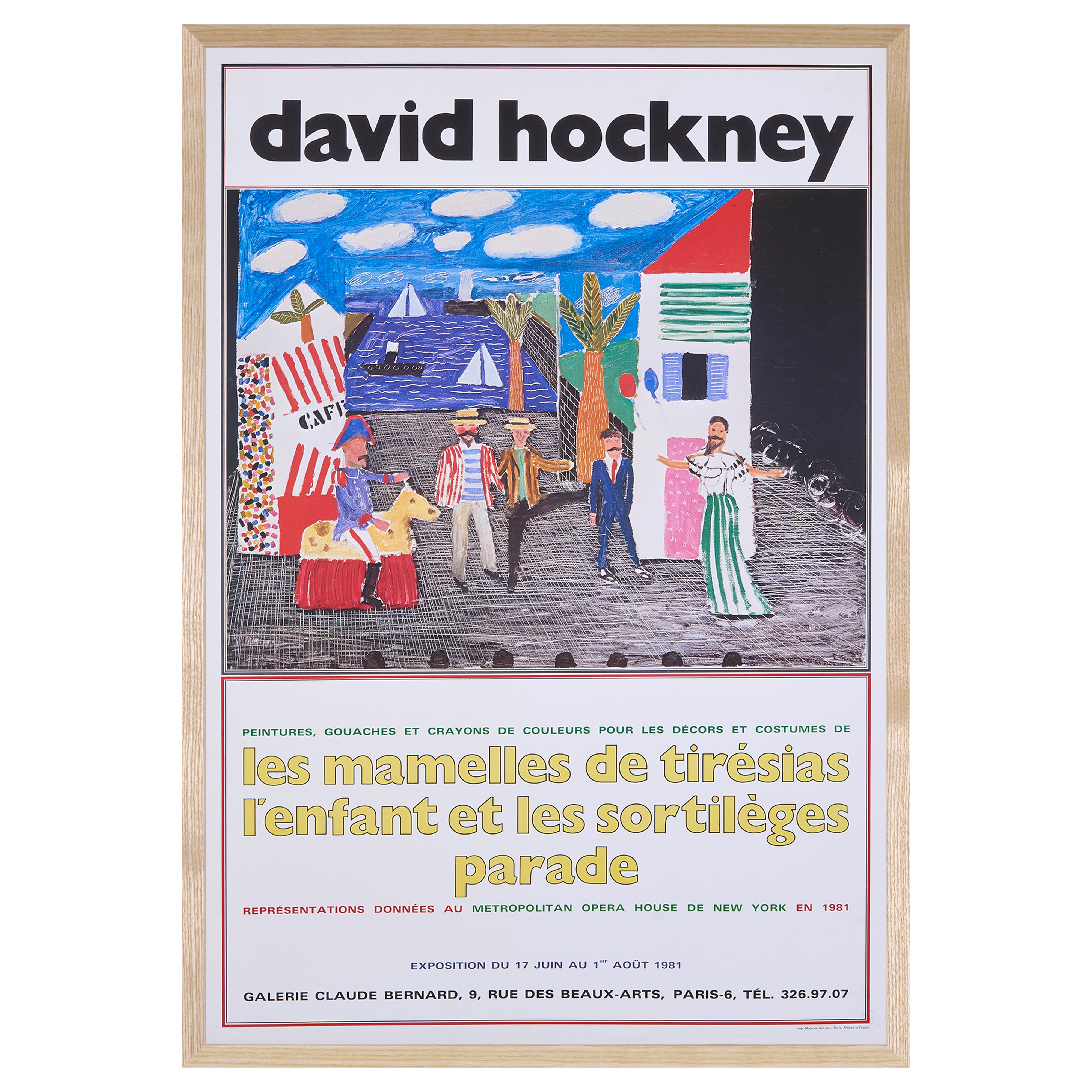 【限定10枚】les mamelles de tirésias l’enfant et les sortilèges parade 1981 - GALERIE CLAUDE BERNARD 1981 / デイヴィッド・ホックニー