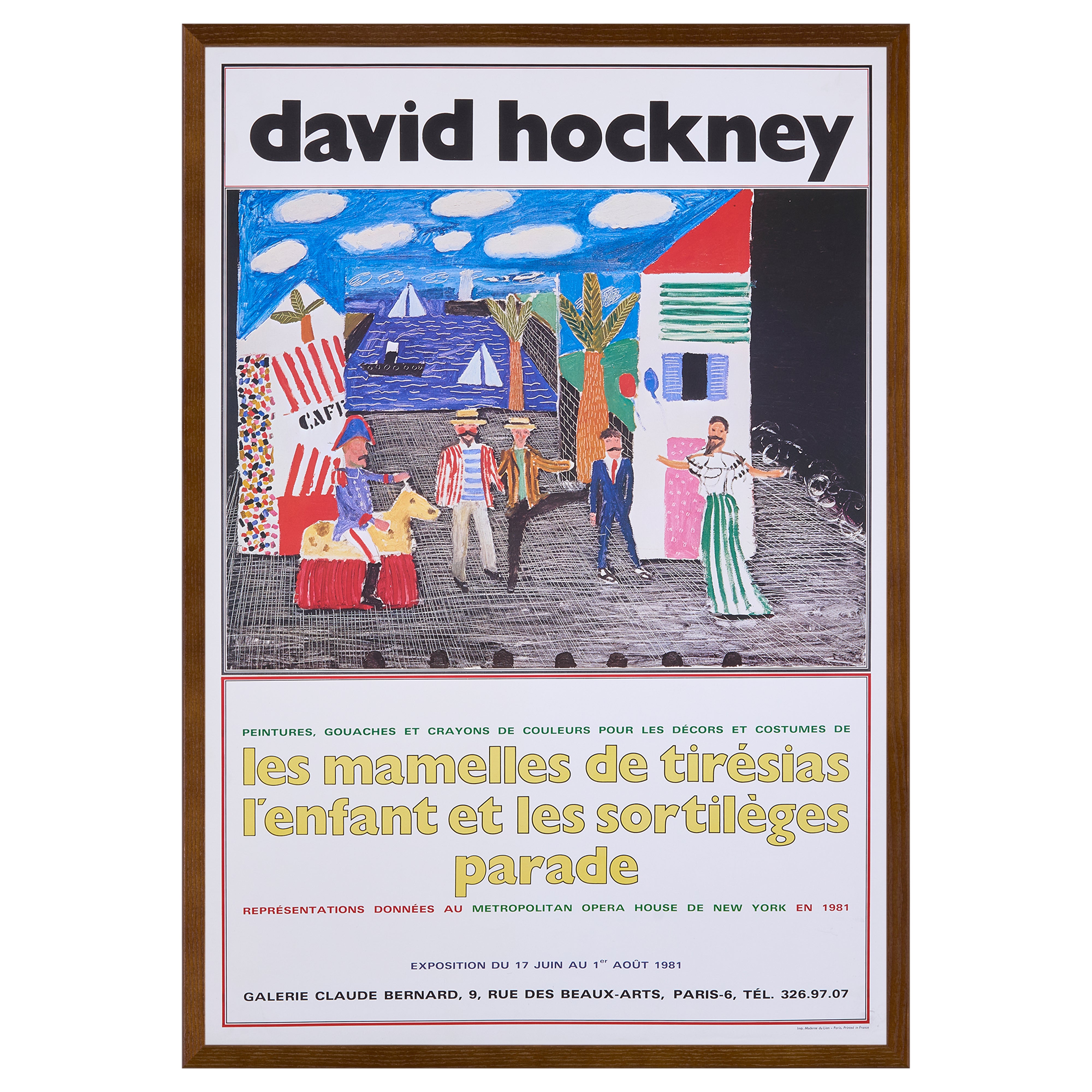 【限定10枚】les mamelles de tirésias l’enfant et les sortilèges parade 1981 - GALERIE CLAUDE BERNARD 1981 / デイヴィッド・ホックニー