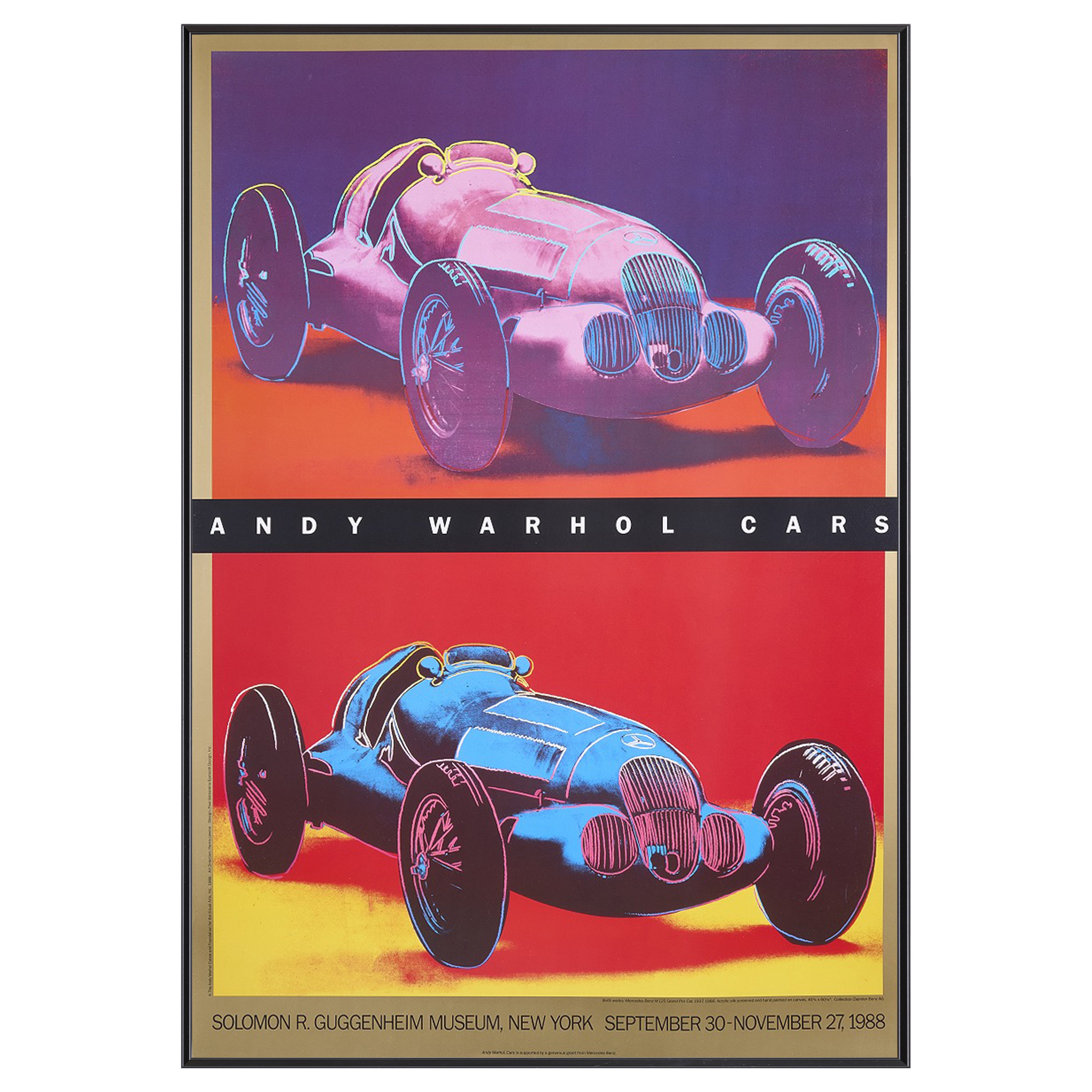 完売【限定1枚】ANDY WARHOL CARS - SOLOMON R. GUGGENHEIM MUSEUM, NEW YORK 1988 / アンディ・ウォーホル