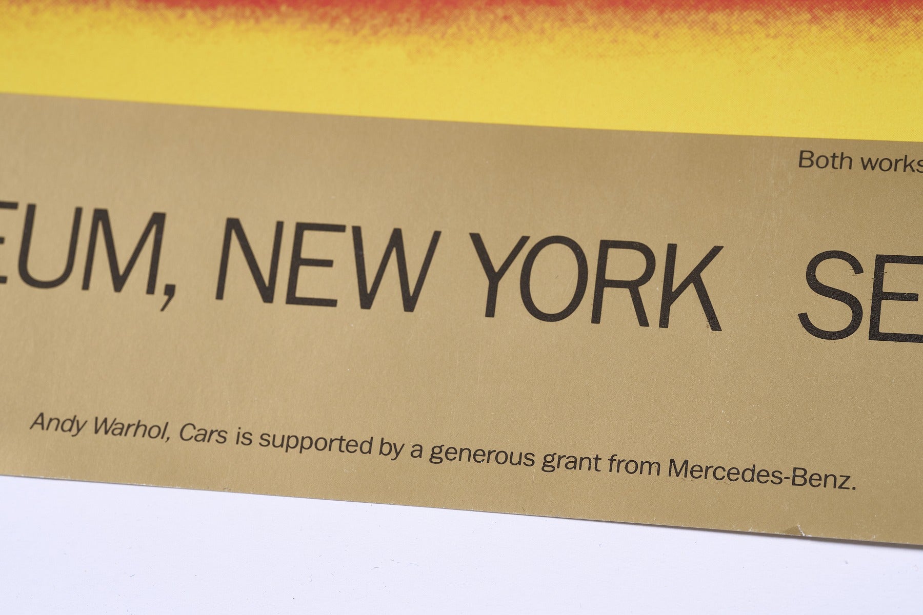 完売【限定1枚】ANDY WARHOL CARS - SOLOMON R. GUGGENHEIM MUSEUM, NEW YORK 1988 / アンディ・ウォーホル