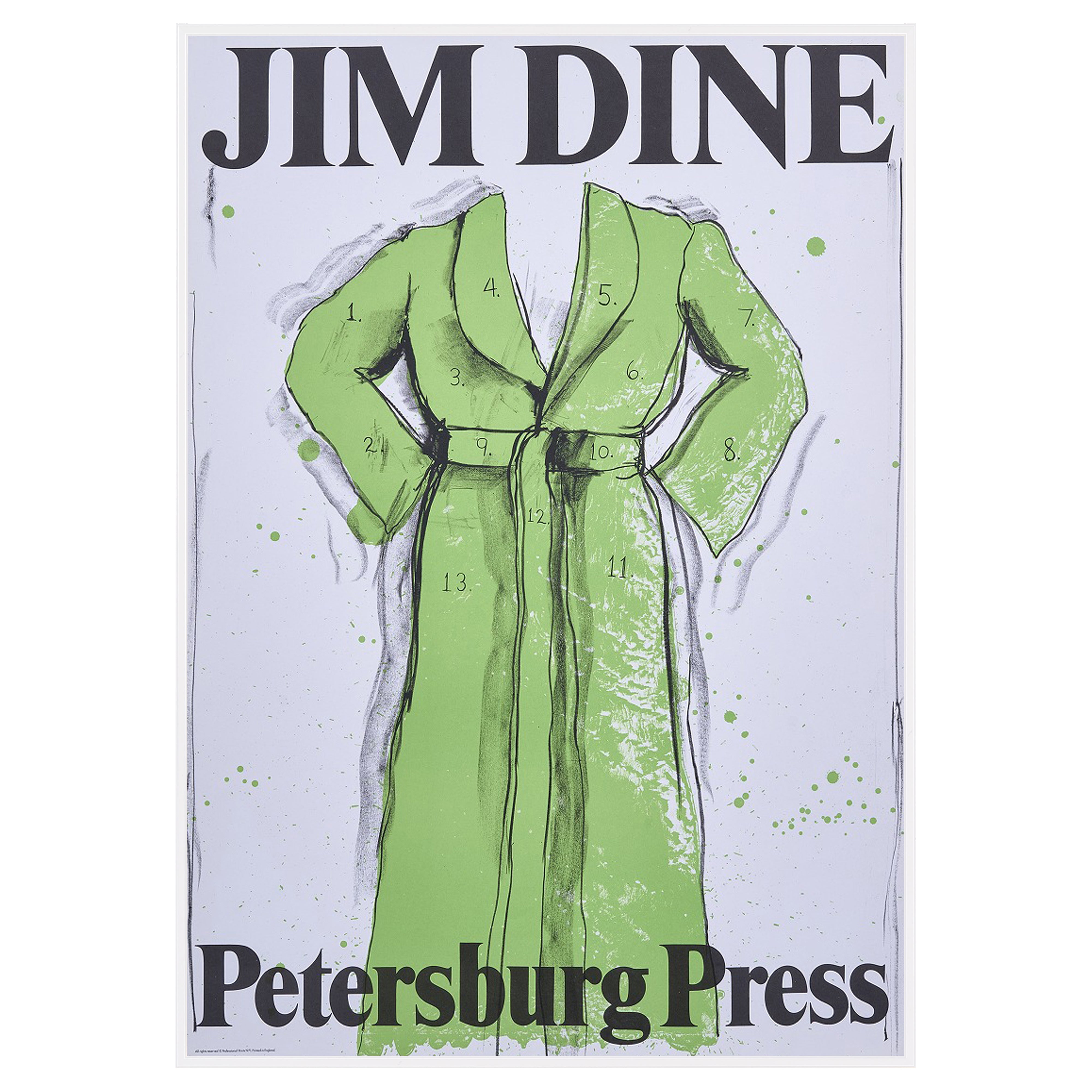 【限定10枚】Green Bathrobe - Petersburg Press 1971 / ジム・ダイン