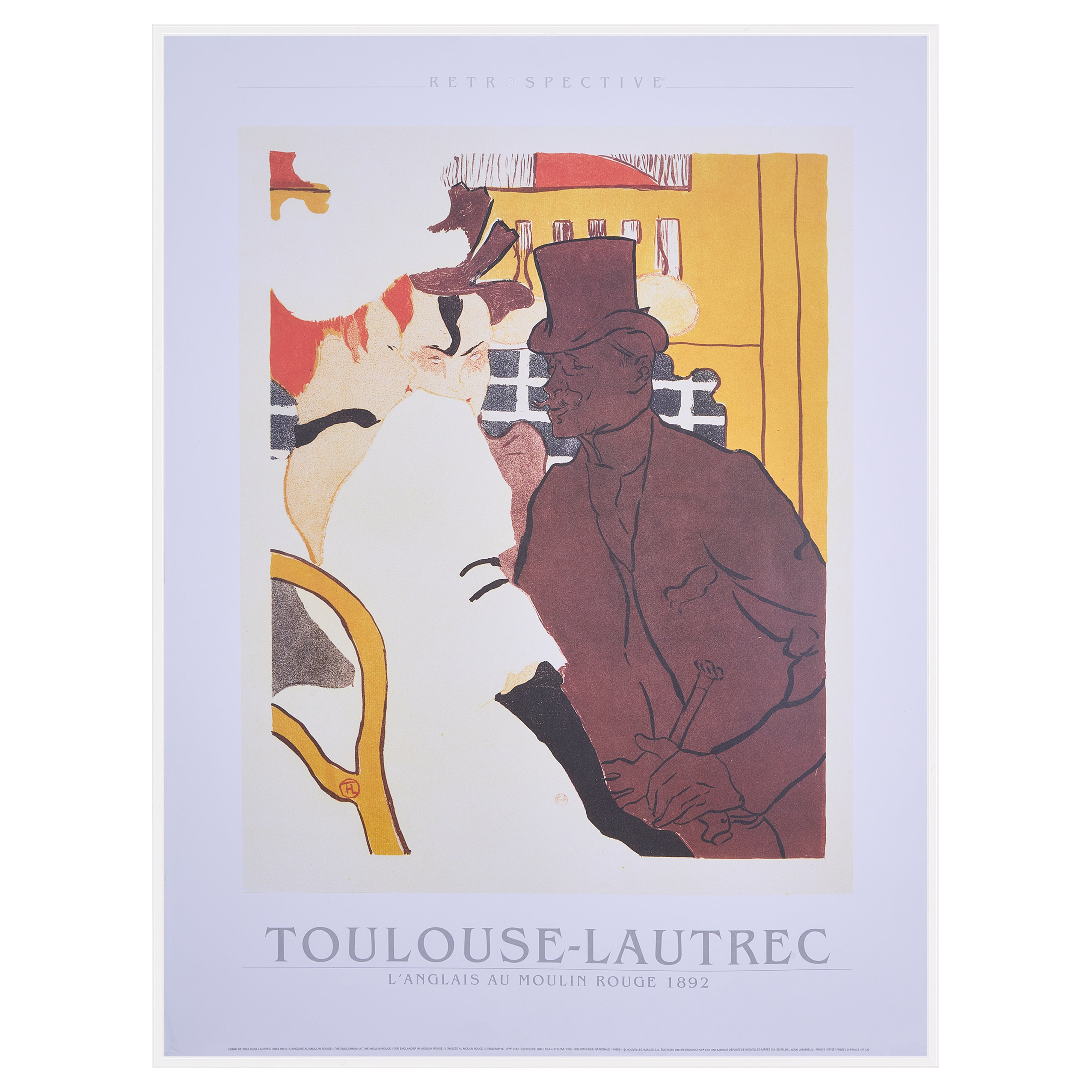 【限定10枚】L'ANGLAIS AU MOULIN ROUGE 1892 - NOUVELLES IMAGES 1991 / アンリ・ド・トゥールーズ=ロートレック