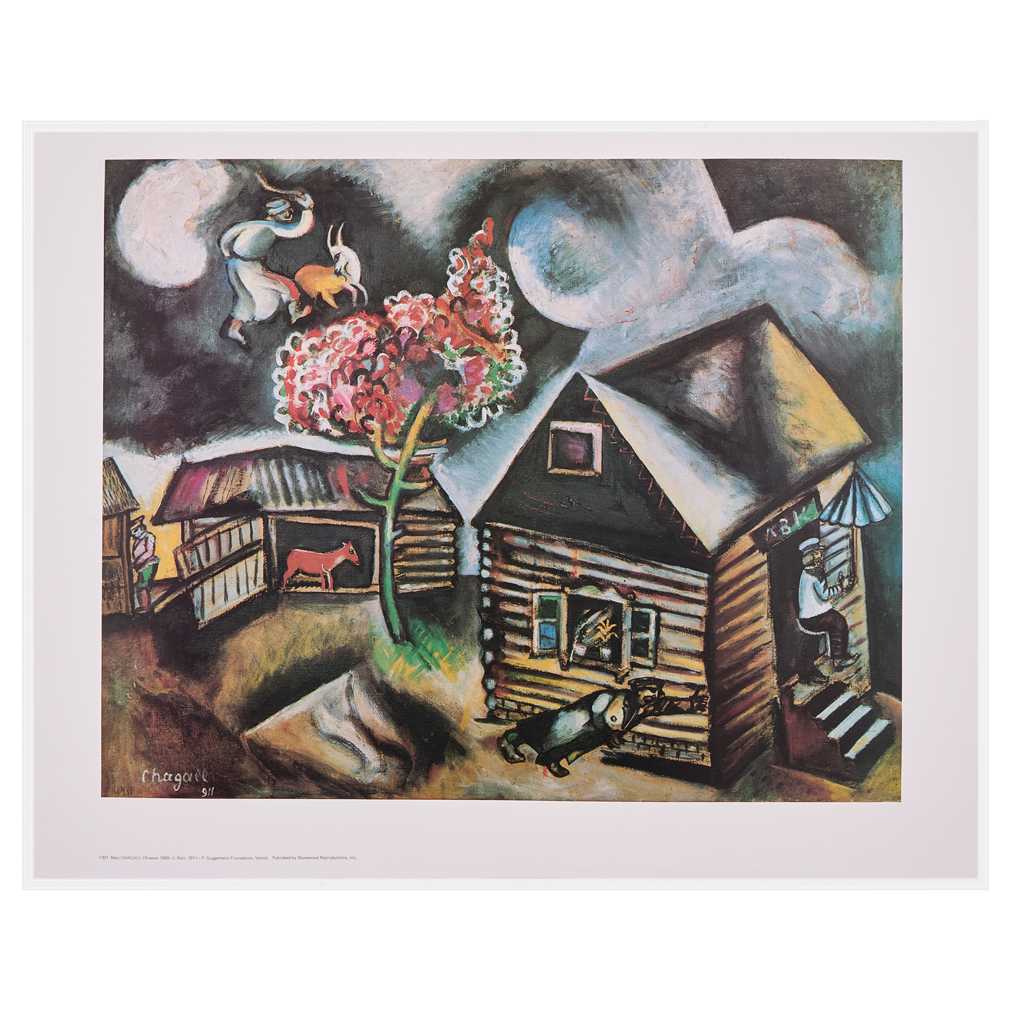 【限定10枚】Rain 1911 - Shorewood Reproductions Inc 1980s / マルク・シャガール