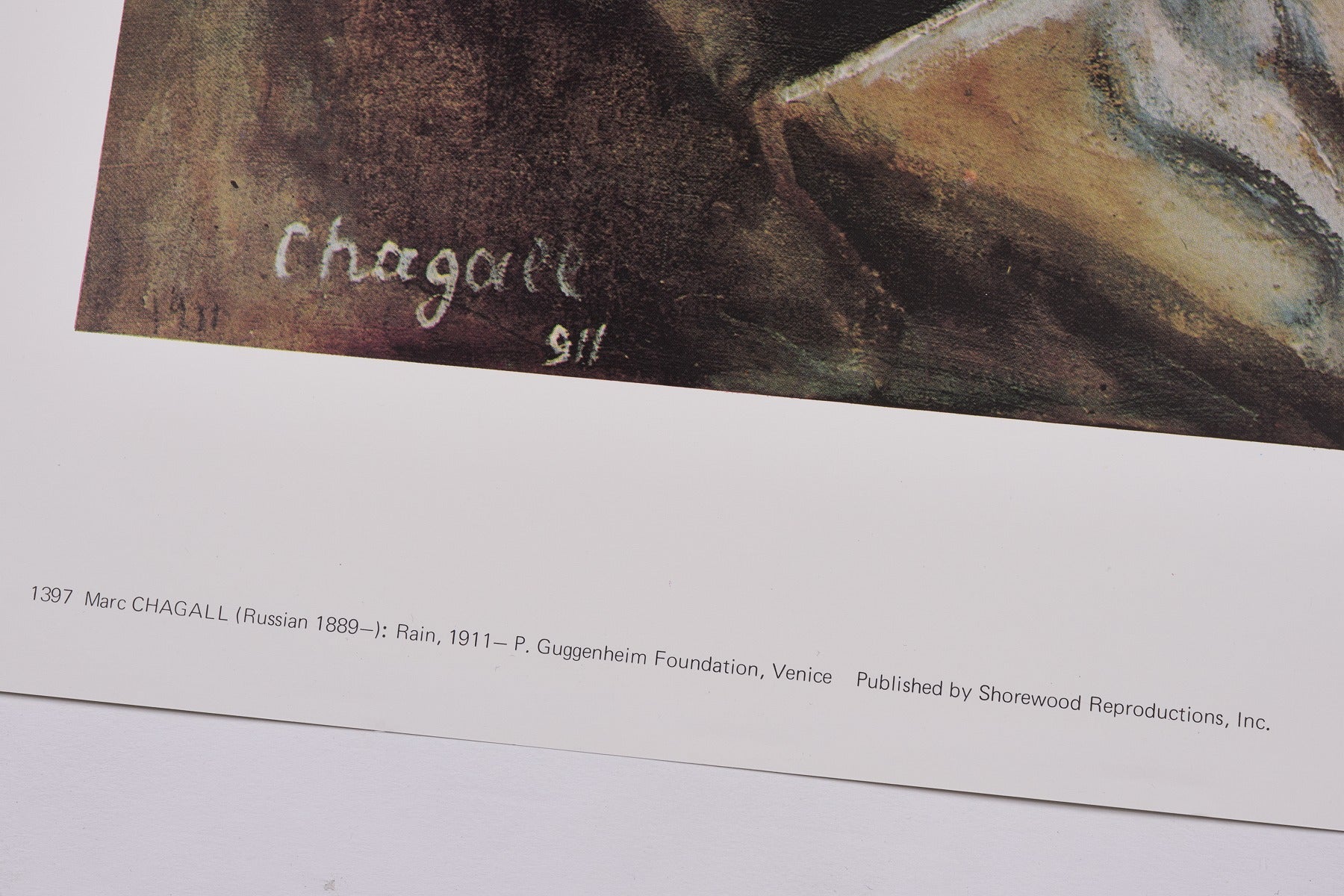 【限定10枚】Rain 1911 - Shorewood Reproductions Inc 1980s / マルク・シャガール