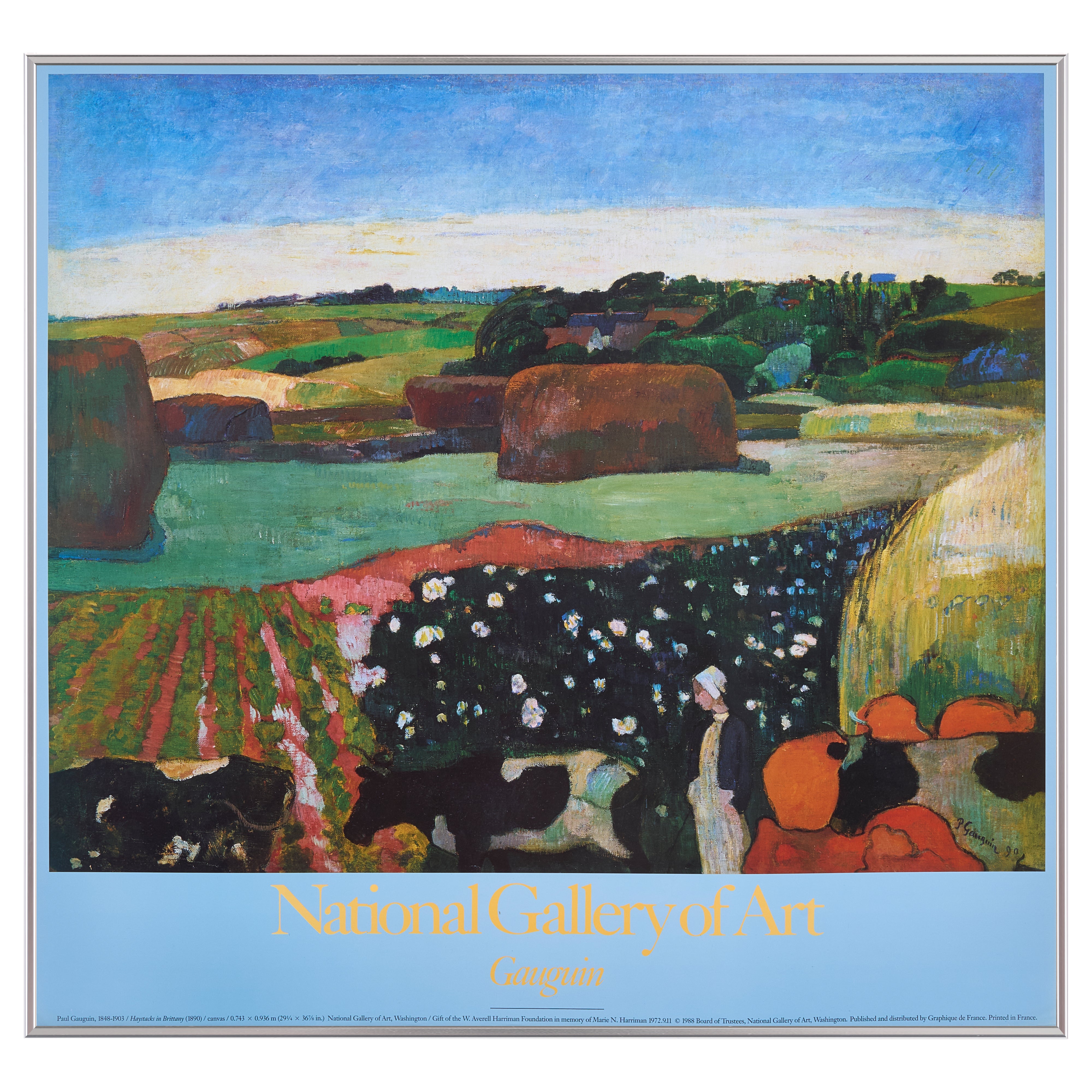 【限定10枚】Haystacks in Brittany 1890 - National Gellery of Art 1988 / ポール・ゴーギャン