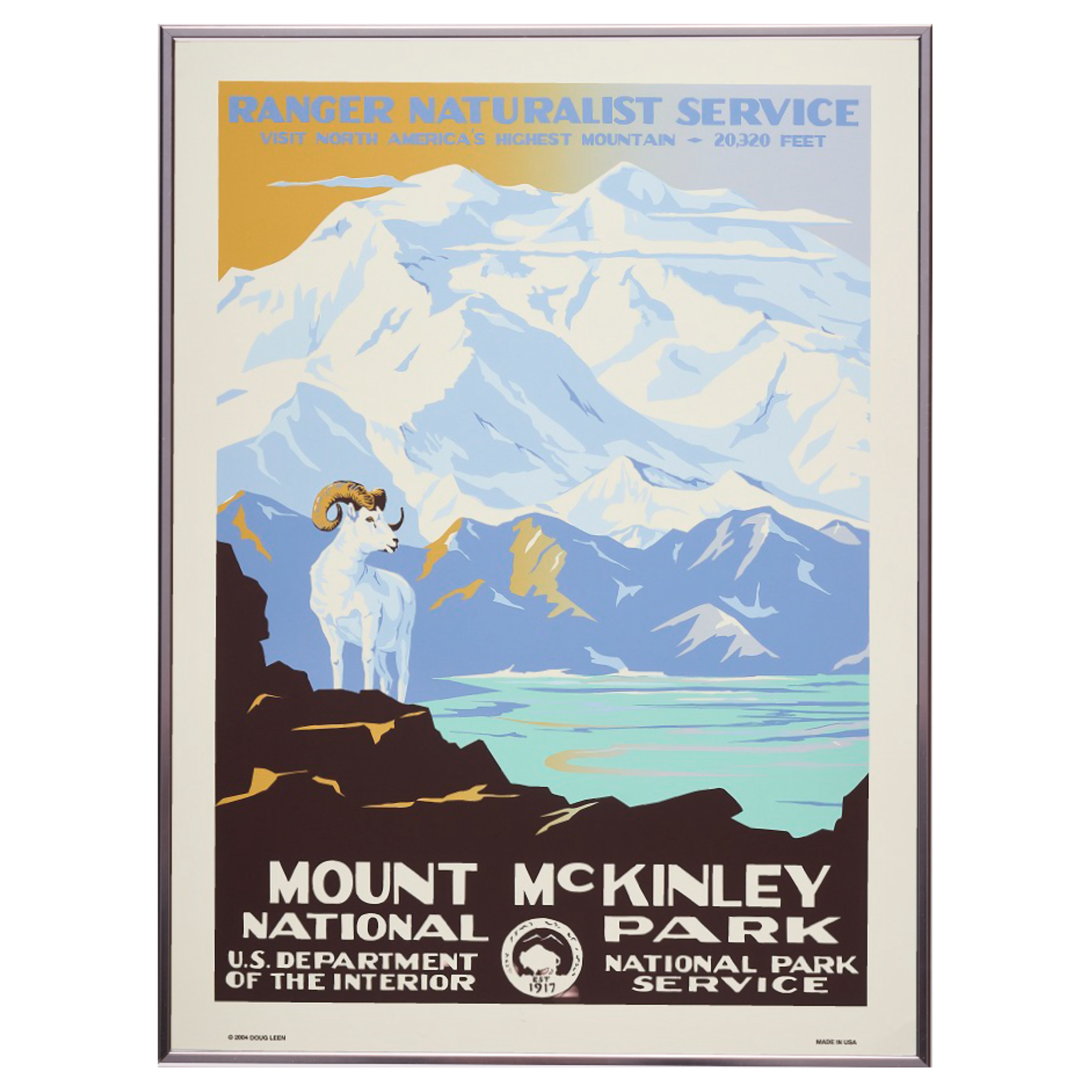 再入荷【限定3枚】デナリ国立公園 / アメリカ国立公園ポスター