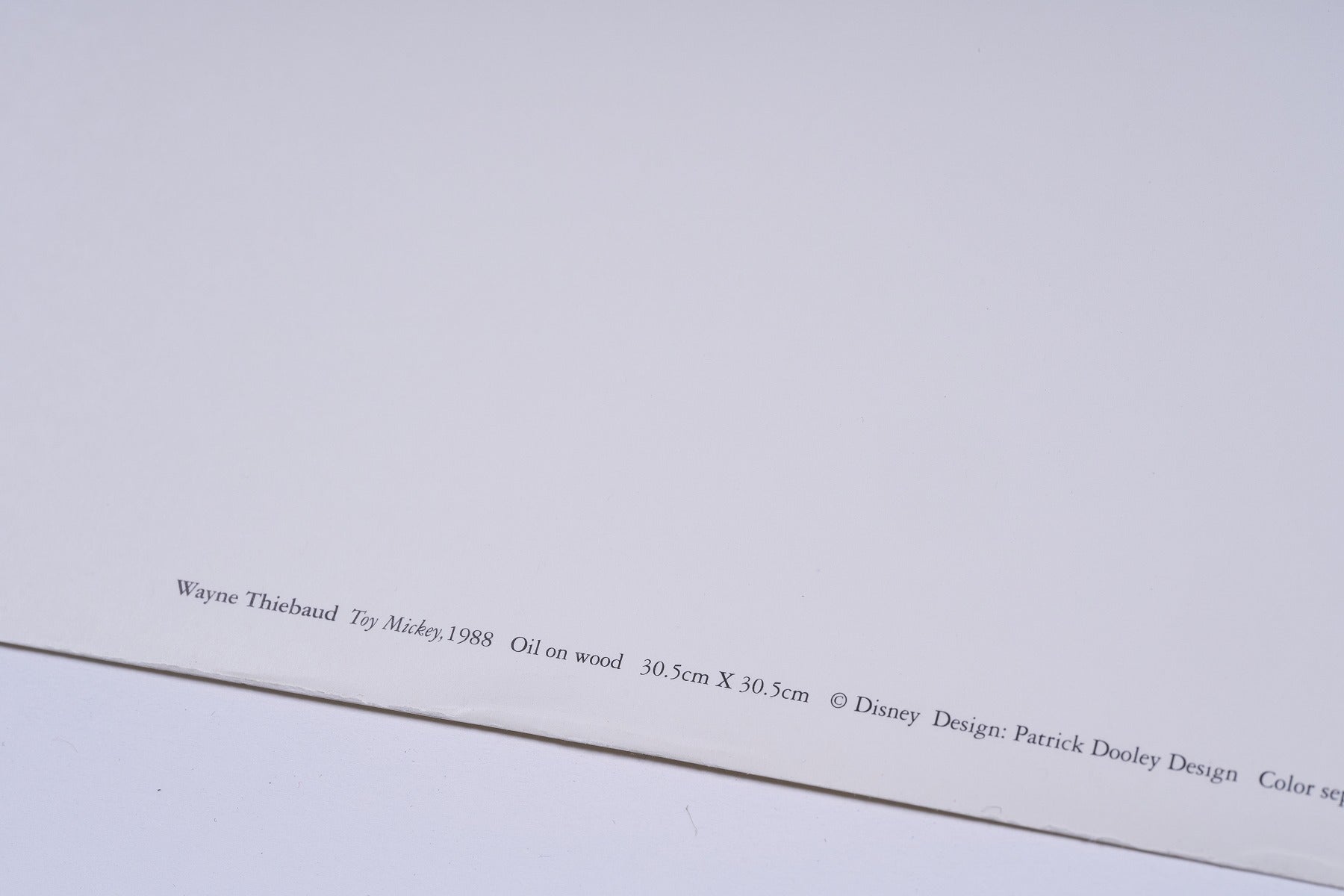完売【限定1枚】Toy Mickey 1988 - THE ART OF MICKEY MOUSE 1990s (Small) / ウェイン・ティボー