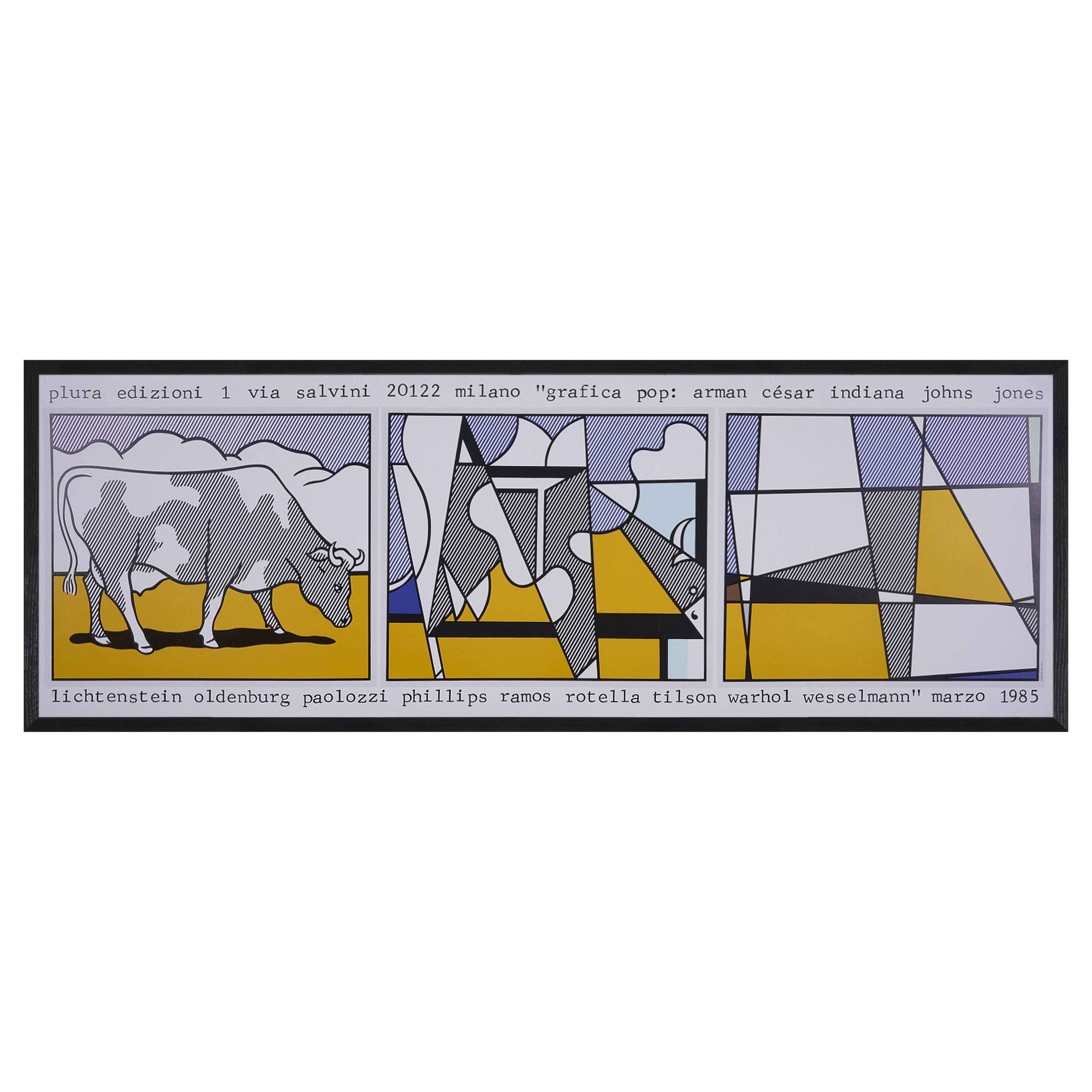 【限定10枚】plura edizioni 1 via salvini 20122 milano “grafica pop” 1985 / ロイ・リキテンスタイン