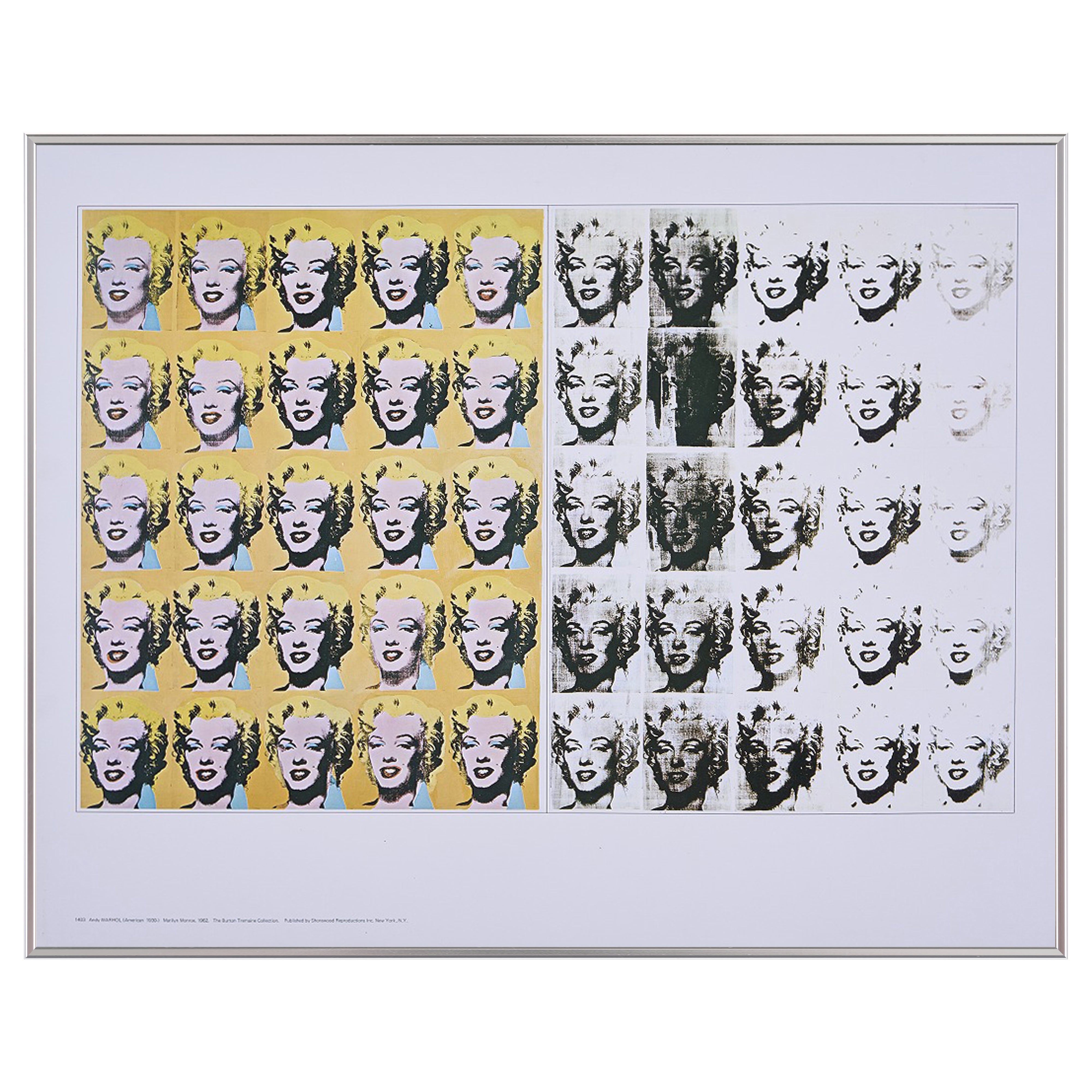 【限定10枚】Marilyn Diptych 1962 - The Burton Tremaine Collection - Shorewood Reproductions Inc 1980s / アンディ・ウォーホル