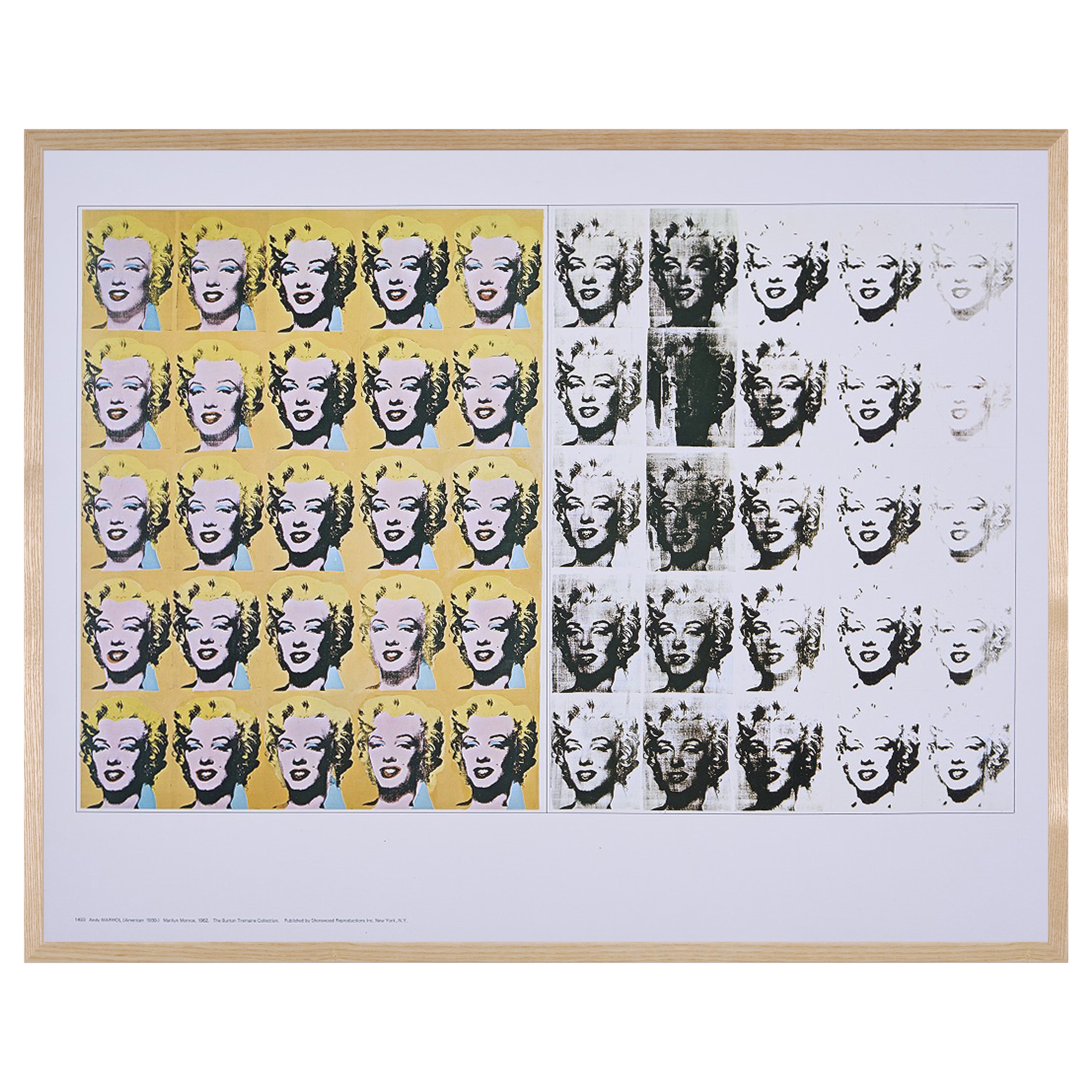 【限定10枚】Marilyn Diptych 1962 - The Burton Tremaine Collection - Shorewood Reproductions Inc 1980s / アンディ・ウォーホル