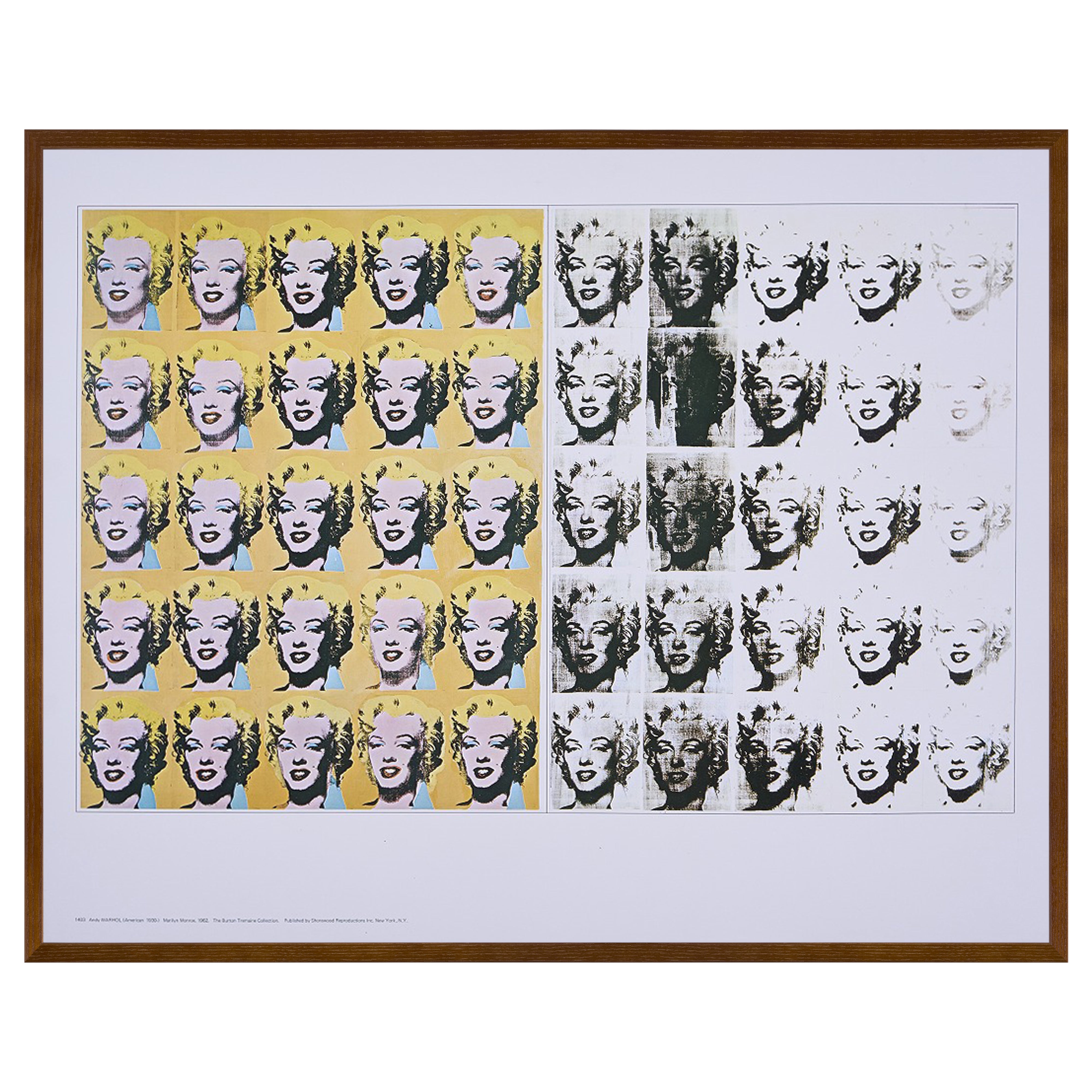 【限定10枚】Marilyn Diptych 1962 - The Burton Tremaine Collection - Shorewood Reproductions Inc 1980s / アンディ・ウォーホル
