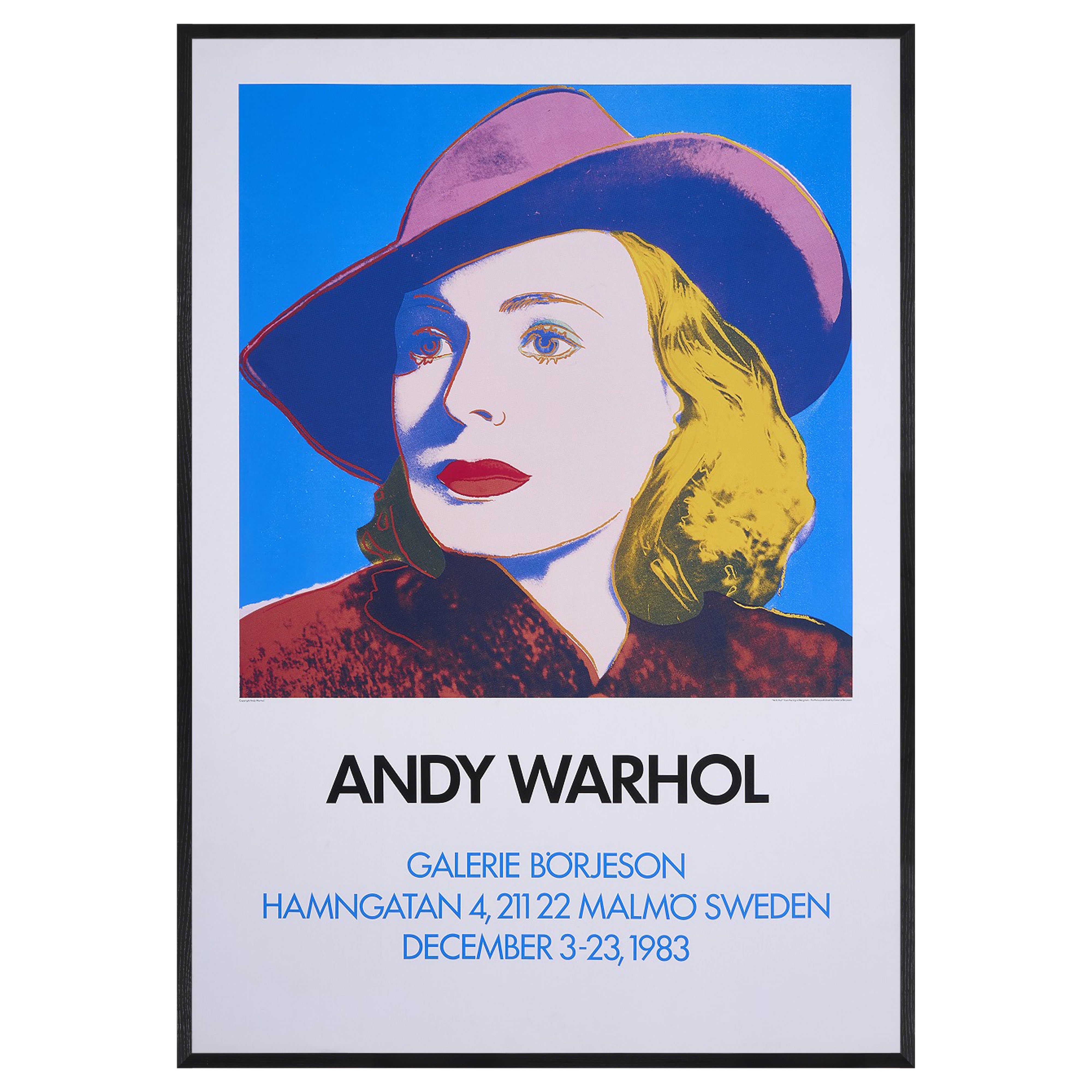 再入荷【限定5枚】Ingrid Bergman "with Hat" - GALERIE BÖRJESON, SWEDEN 1983/ アンディ・ウォーホル