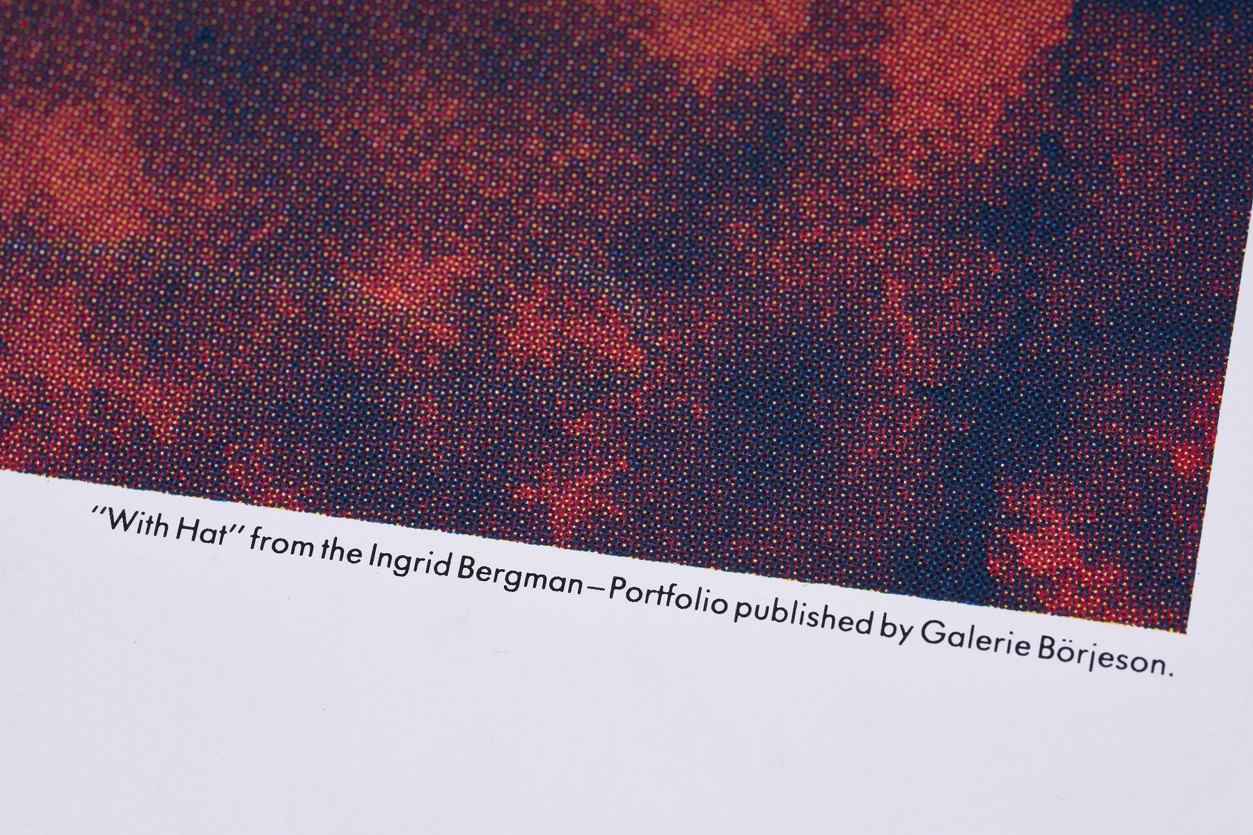 再入荷【限定5枚】Ingrid Bergman "with Hat" - GALERIE BÖRJESON, SWEDEN 1983/ アンディ・ウォーホル