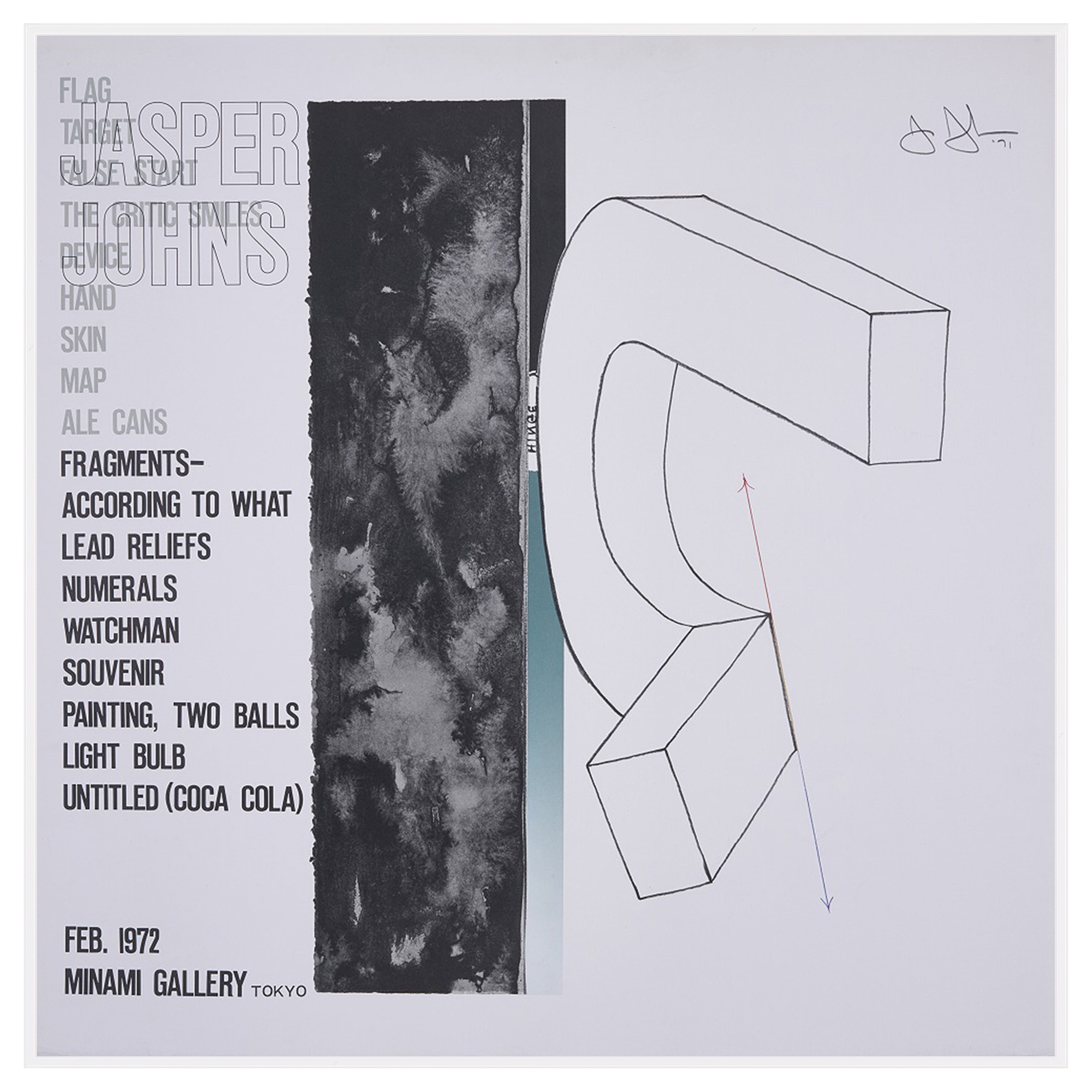 【限定10枚】JASPER JONES - MINAMI GALLERY 1972 / ジャスパー・ジョーンズ