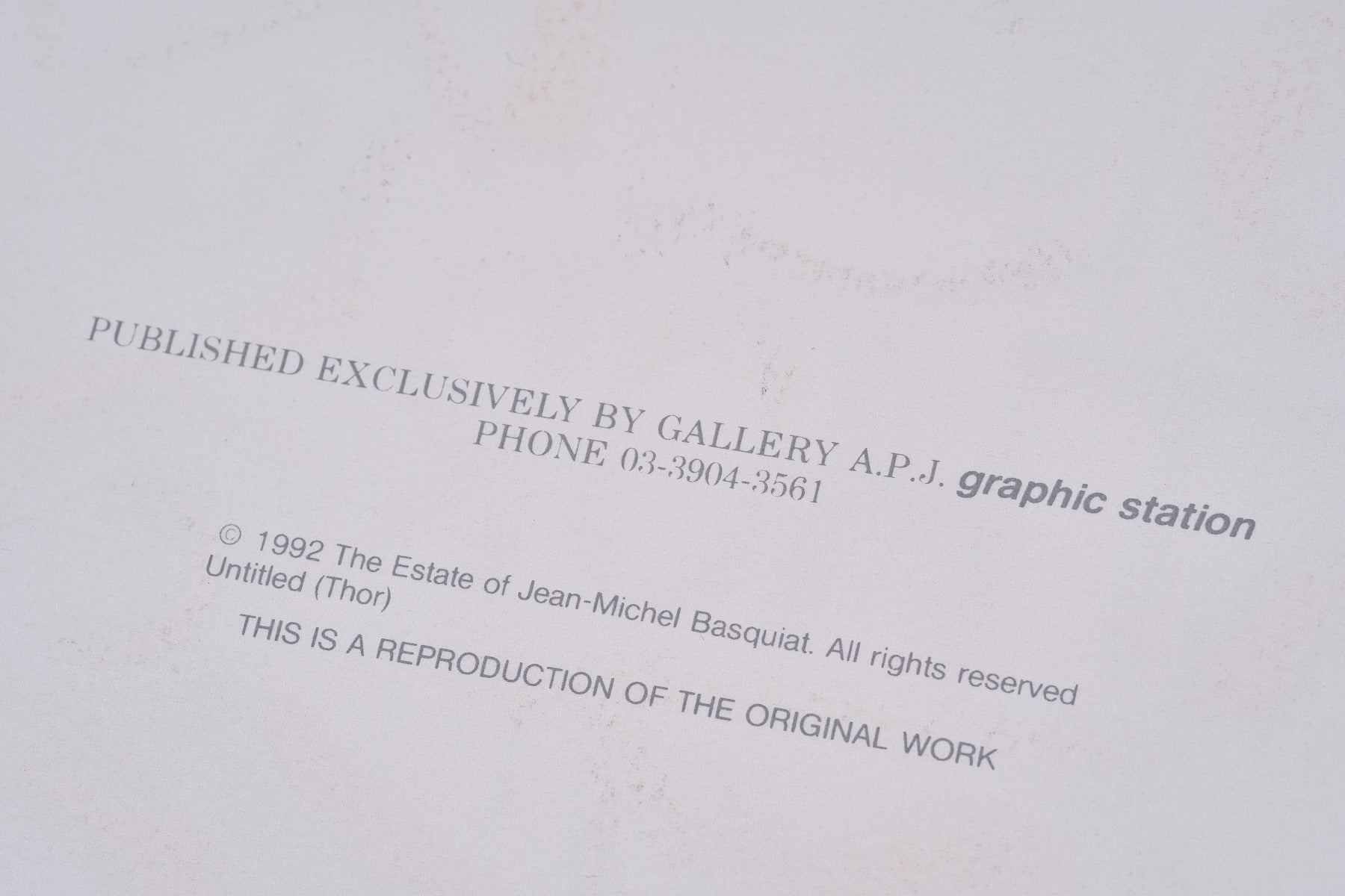 【限定10枚】Untitled (THOR) - printed in 1992 / ジャン=ミシェル・バスキア