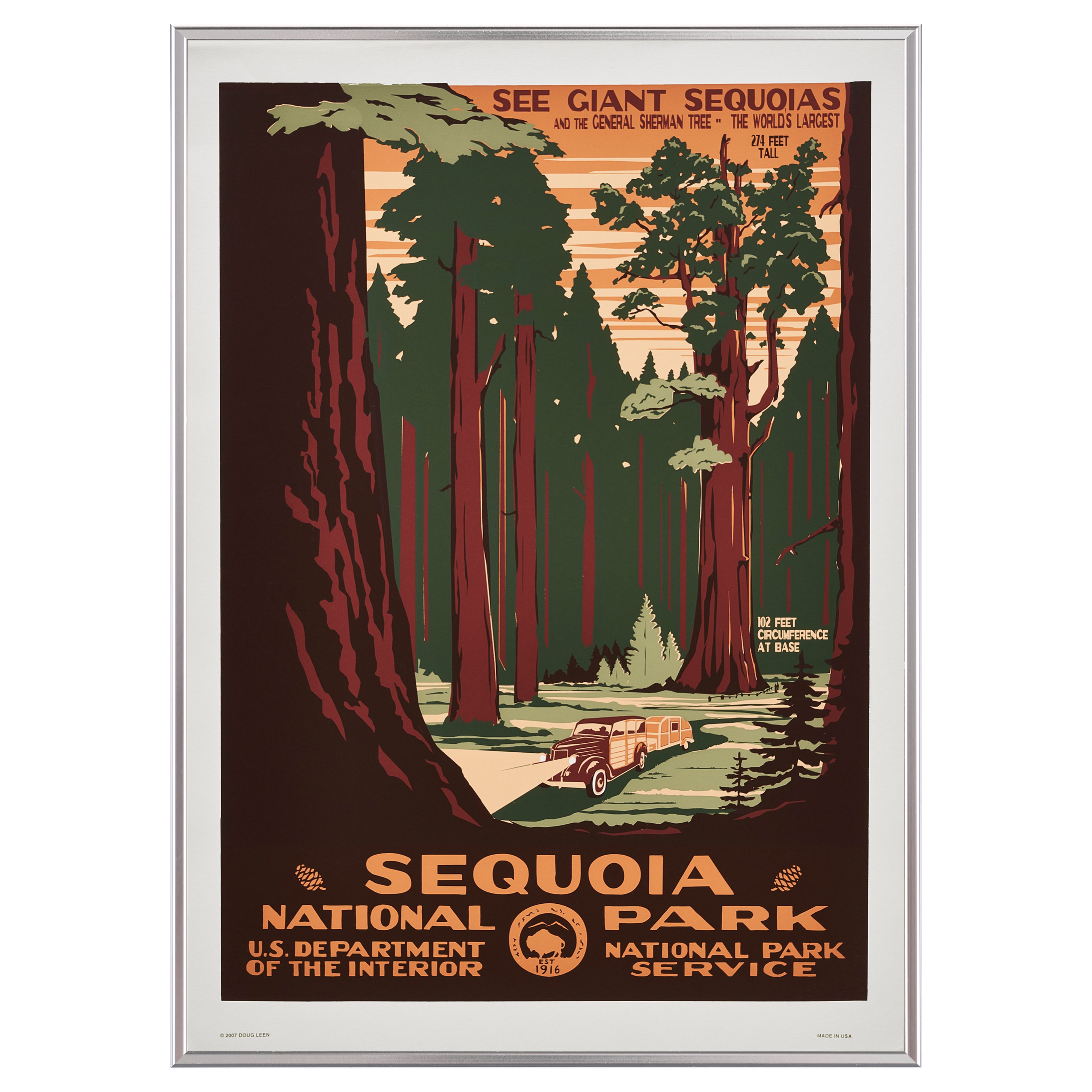 再入荷【限定3枚】セコイア国立公園 / アメリカ国立公園ポスター