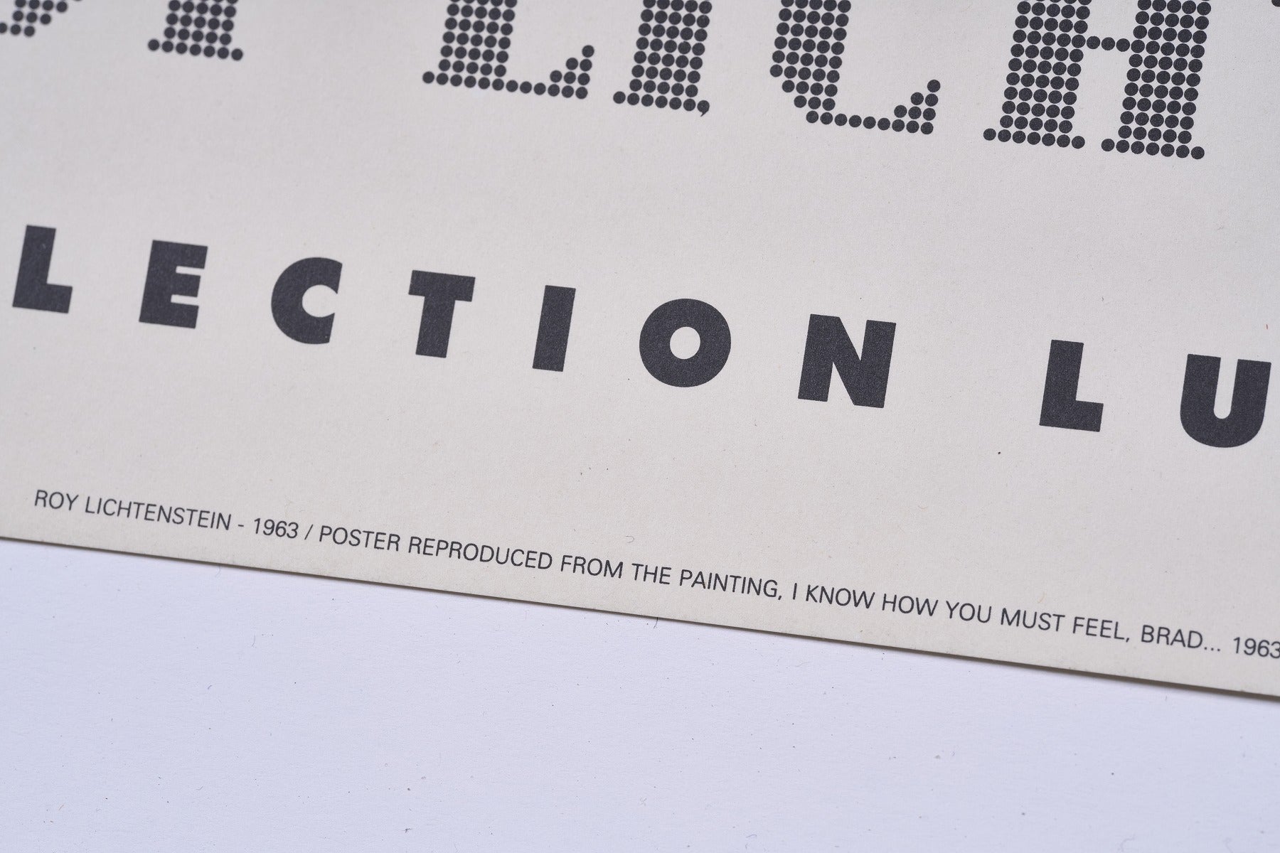 【限定10枚】I Know How You Must Feel, Brad… 1963 - NOUVELLES IMAGES 1990 / ロイ・リキテンスタイン