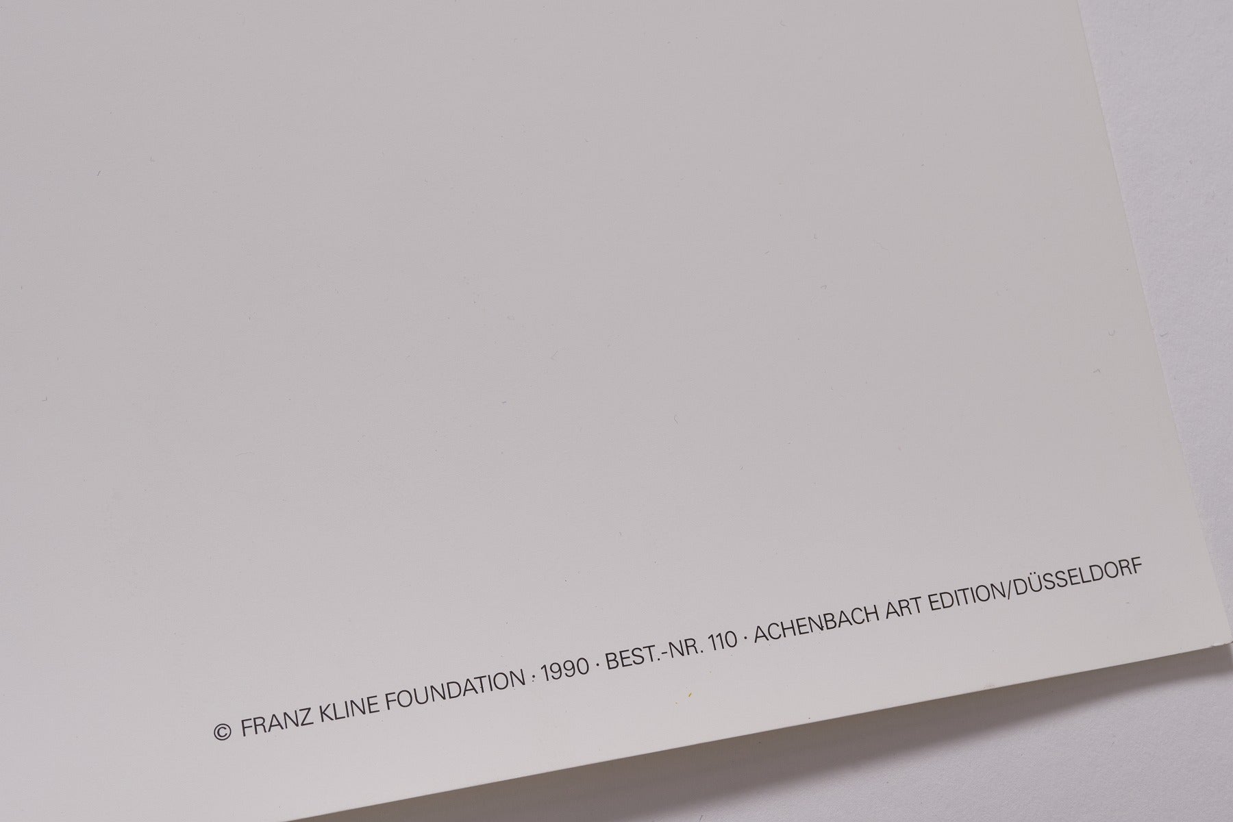 【限定5枚】Untitled 1957 - ACHENBACH ART EDITION, DÜSSELDORF 1990 / フランツ・クライン