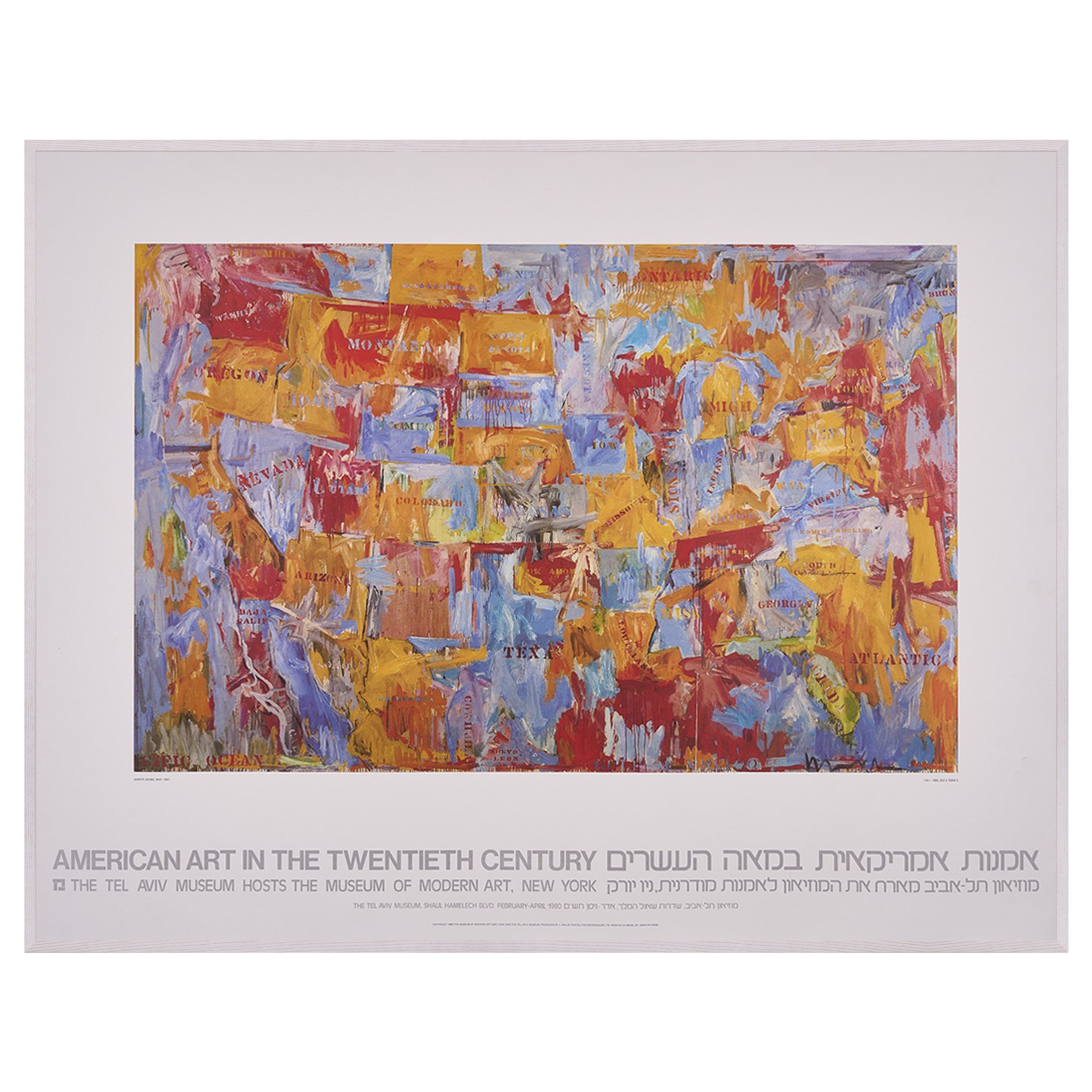 【限定10枚】AMERICAN ART IN THE TWENTIETH CENTURY - THE TEL AVIV MUSEUM 1980 / ジャスパー・ジョーンズ