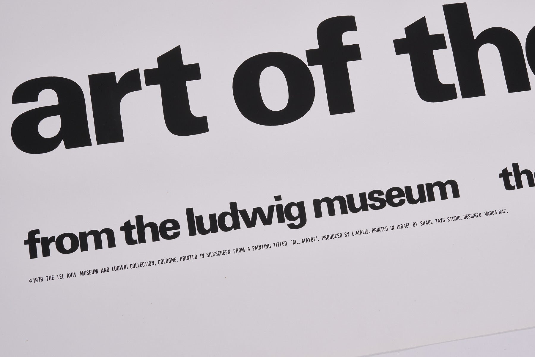 【限定10枚】m…maybe 1965 - ART OF THE SIXTIES, The Tel Aviv Museum 1979 / ロイ・リキテンスタイン