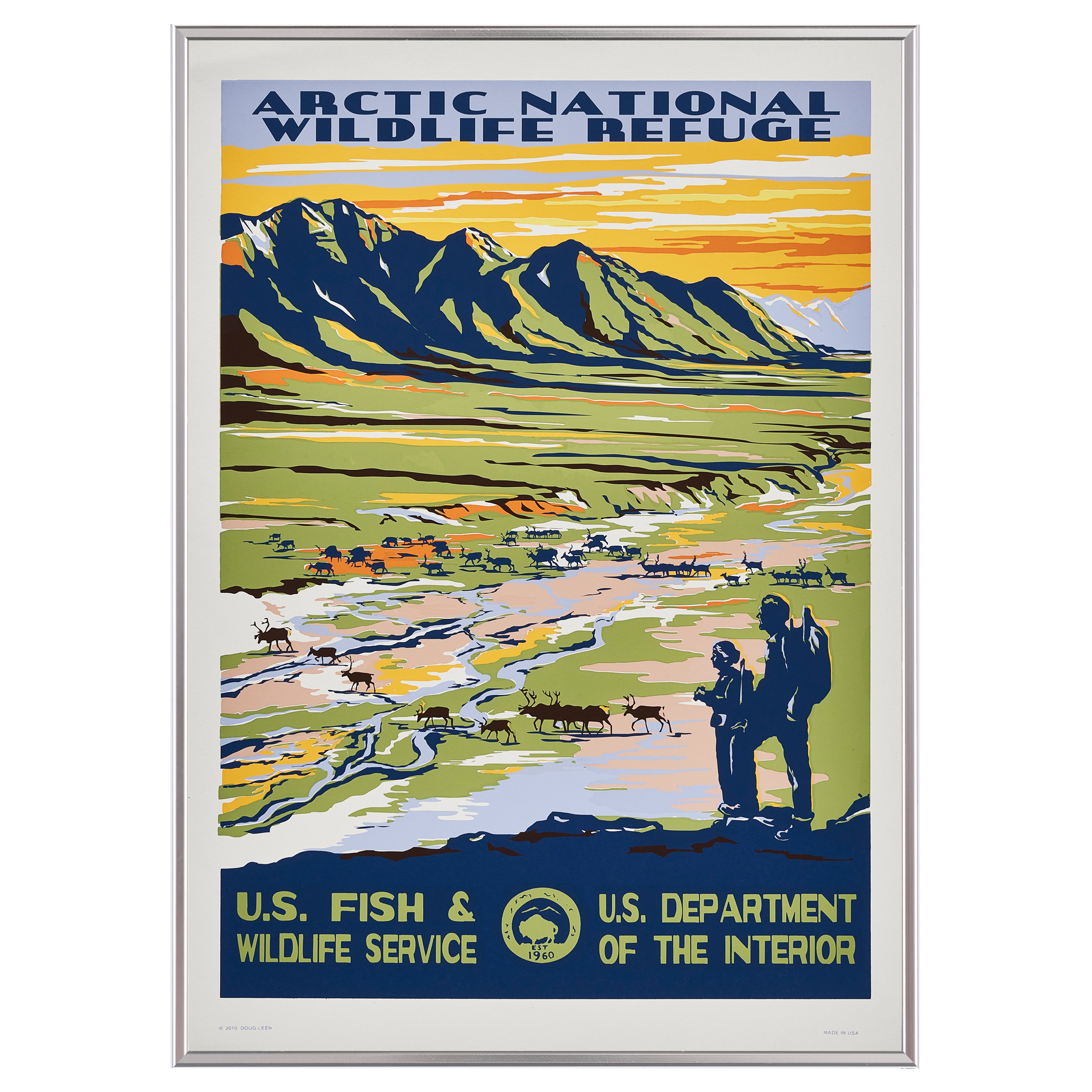 【限定3枚】北極圏国立野生動物保護区(コンテンポラリーデザイン)/ アメリカ国立公園ポスター