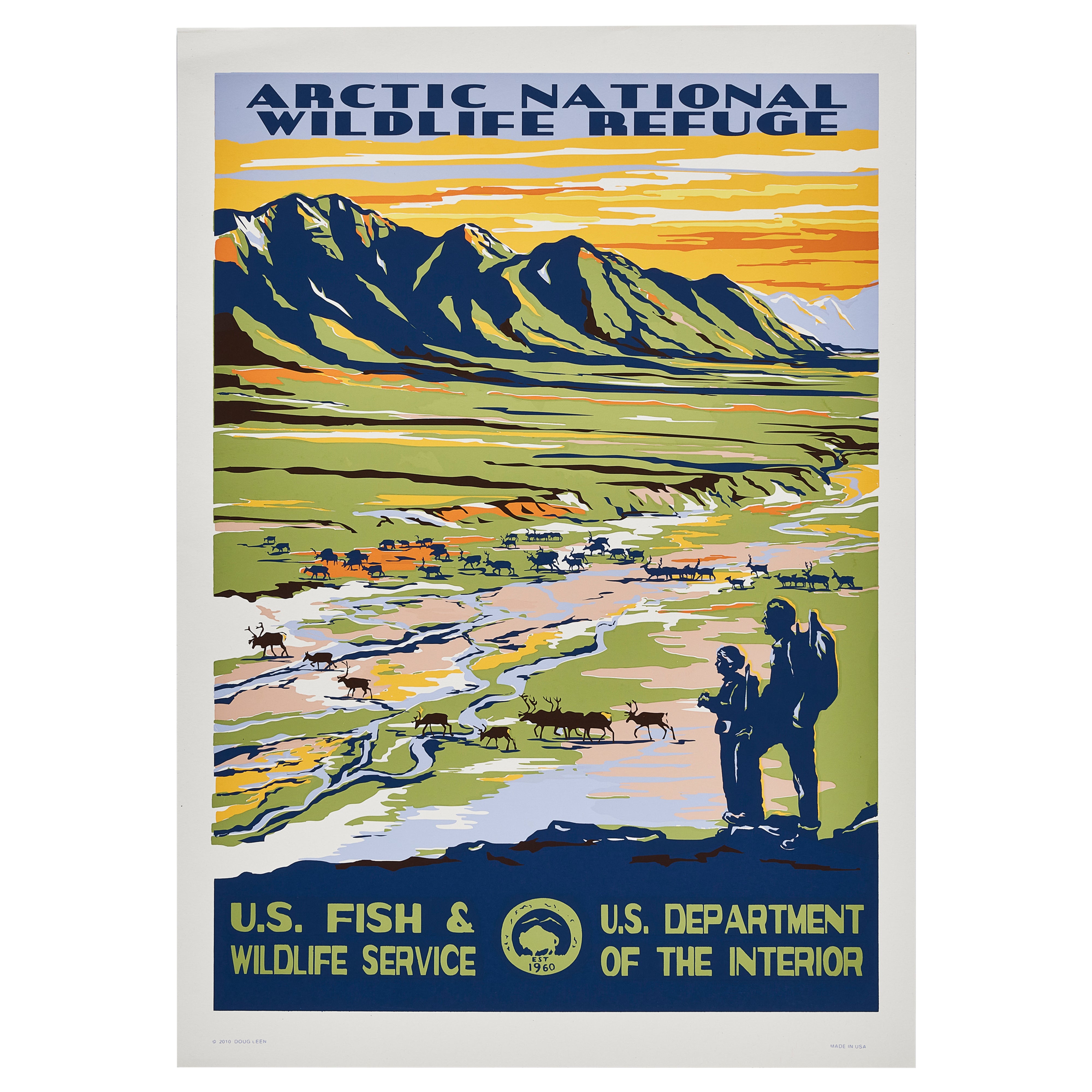 【限定3枚】北極圏国立野生動物保護区(コンテンポラリーデザイン)/ アメリカ国立公園ポスター