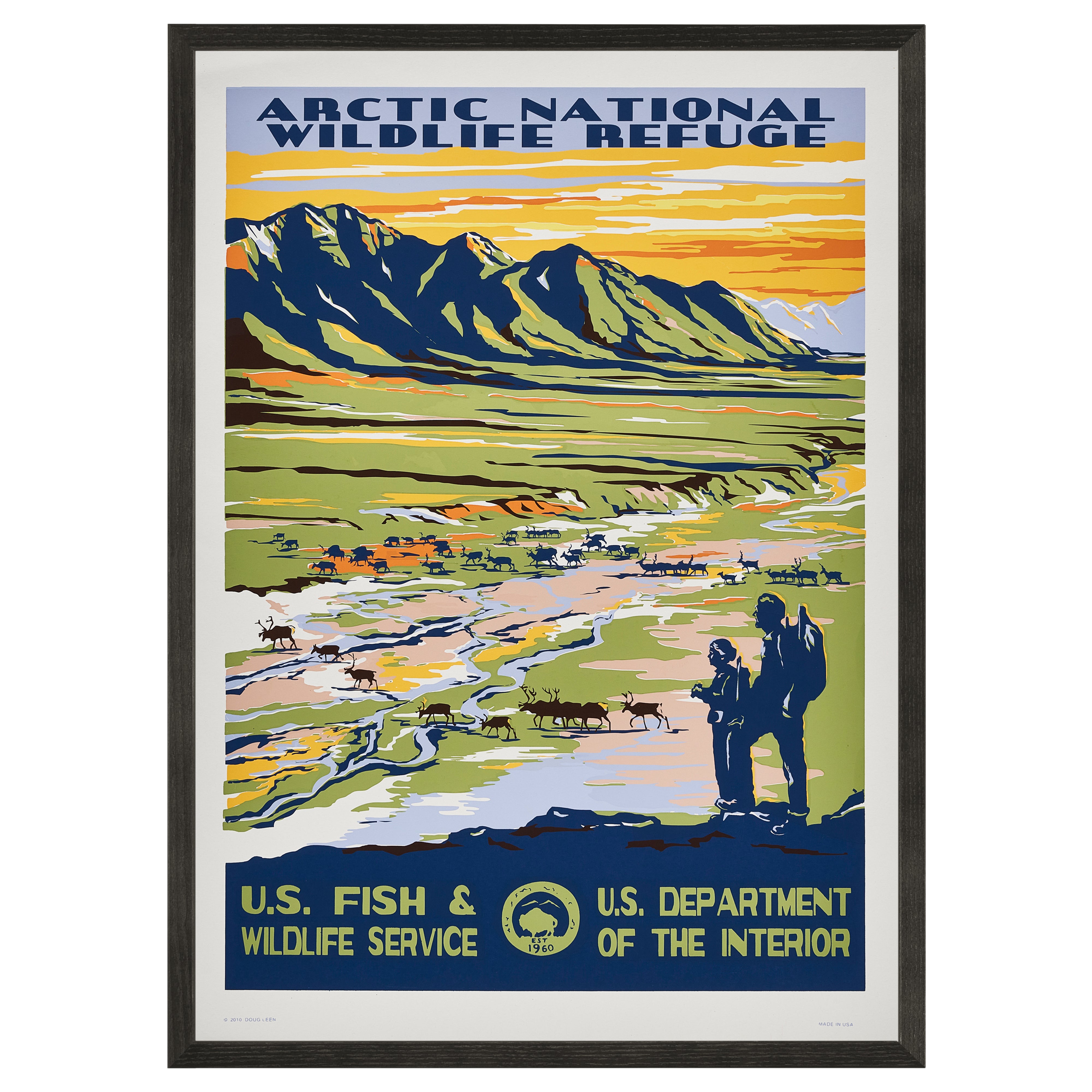 【限定3枚】北極圏国立野生動物保護区(コンテンポラリーデザイン)/ アメリカ国立公園ポスター