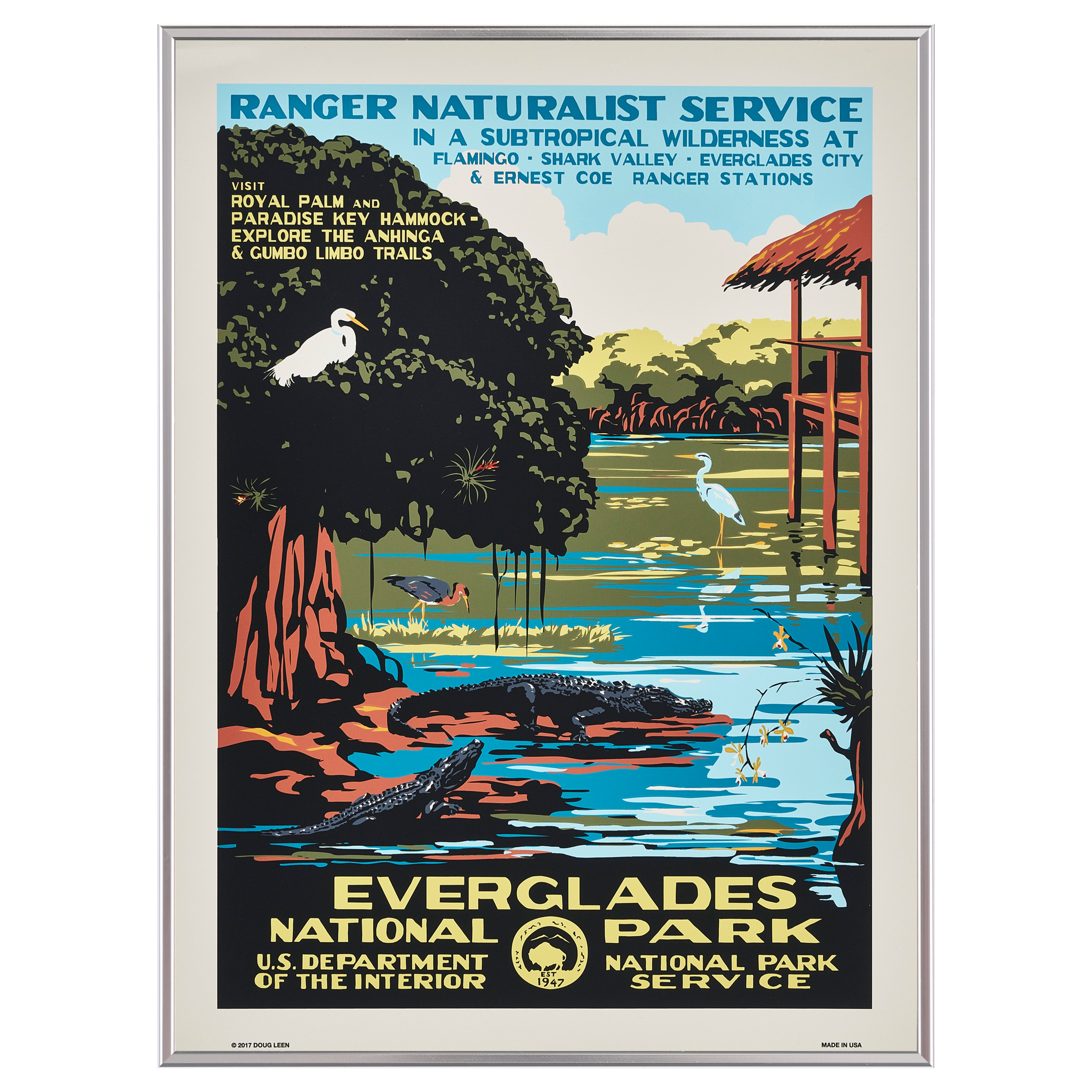 完売【限定3枚】エバーグレーズ国立公園 / アメリカ国立公園ポスター