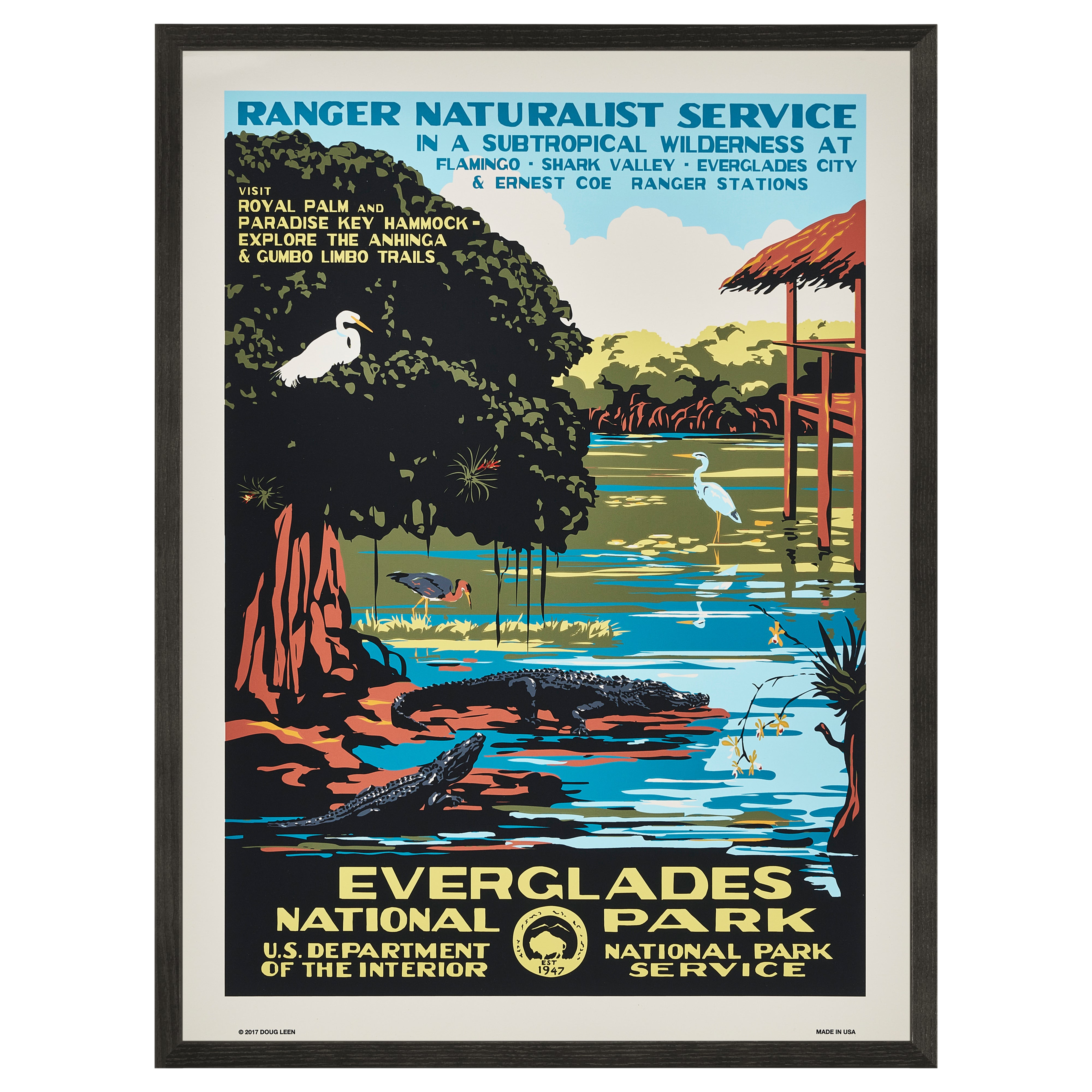 完売【限定3枚】エバーグレーズ国立公園 / アメリカ国立公園ポスター