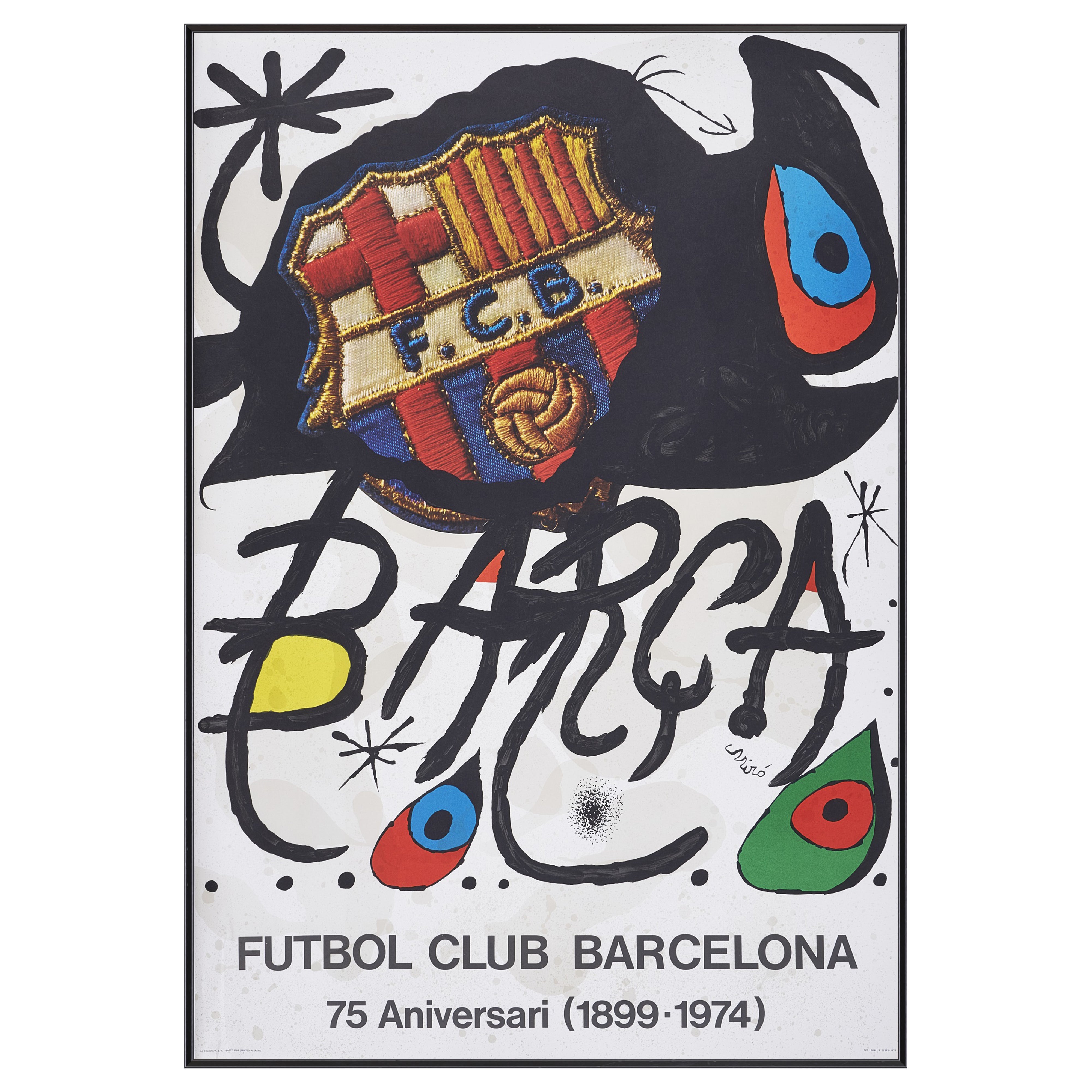 完売【限定1枚】FOOTBALL CLUB BARCELONA 75th Anniversary 1974 / ジョアン・ミロ