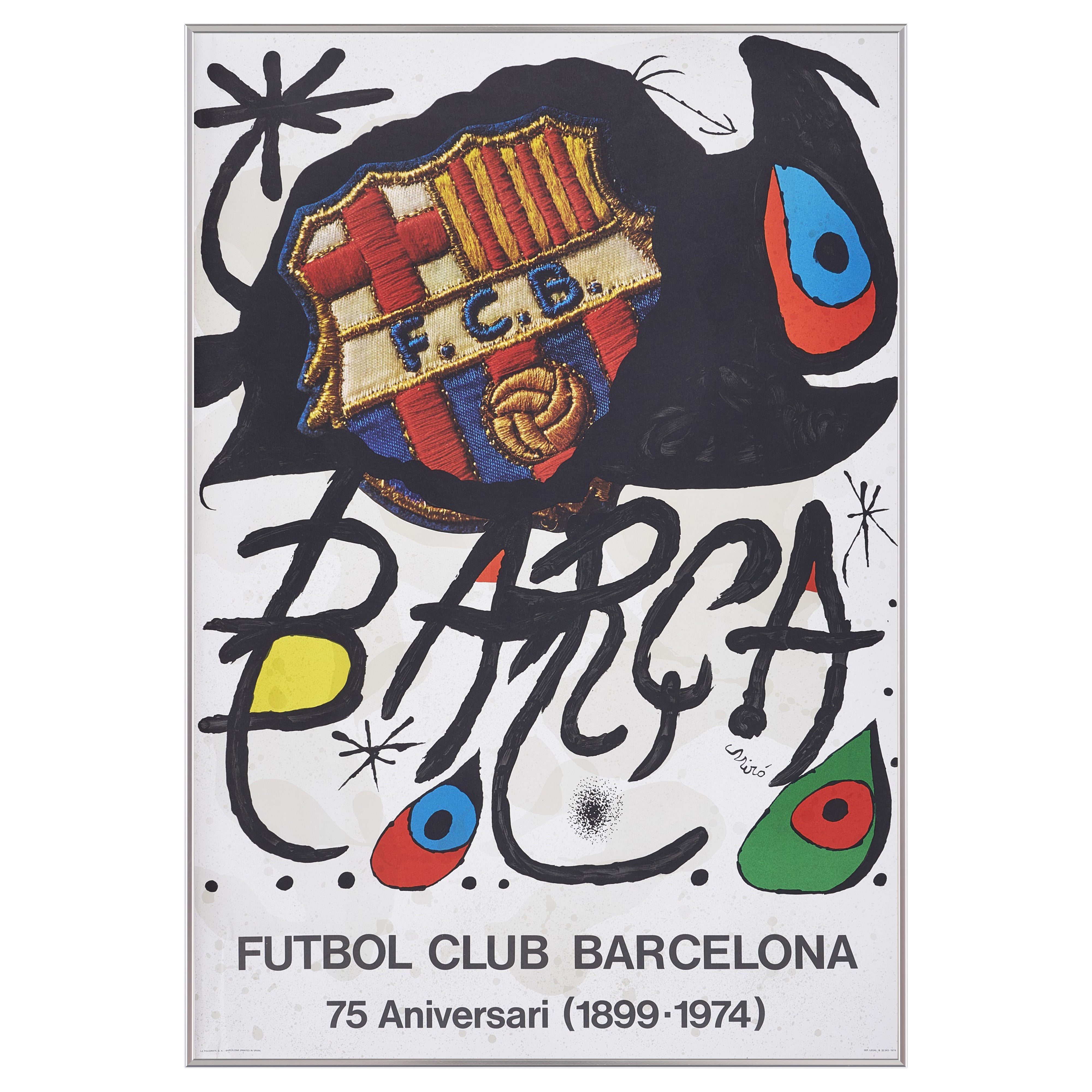 完売【限定1枚】FOOTBALL CLUB BARCELONA 75th Anniversary 1974 / ジョアン・ミロ