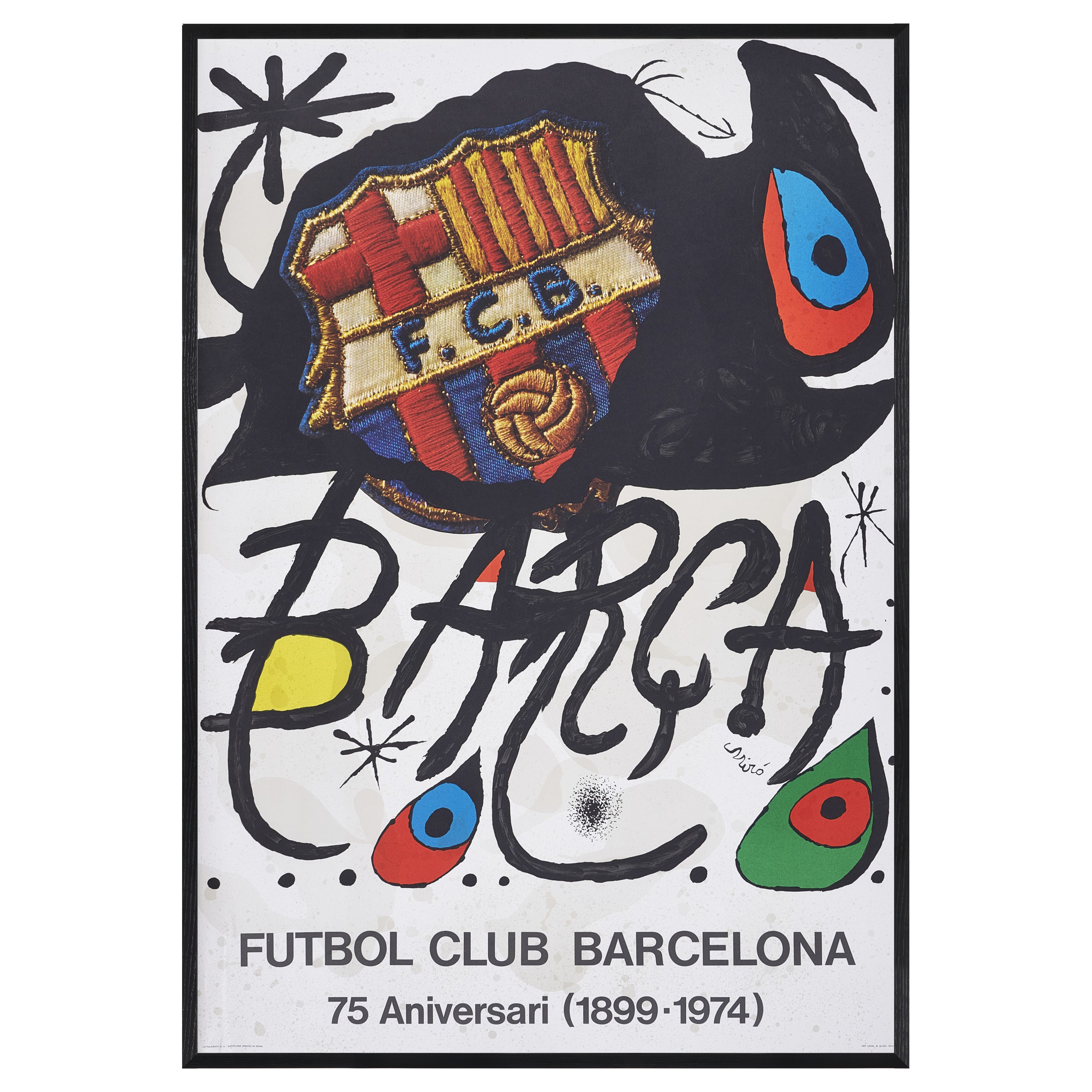 完売【限定1枚】FOOTBALL CLUB BARCELONA 75th Anniversary 1974 / ジョアン・ミロ