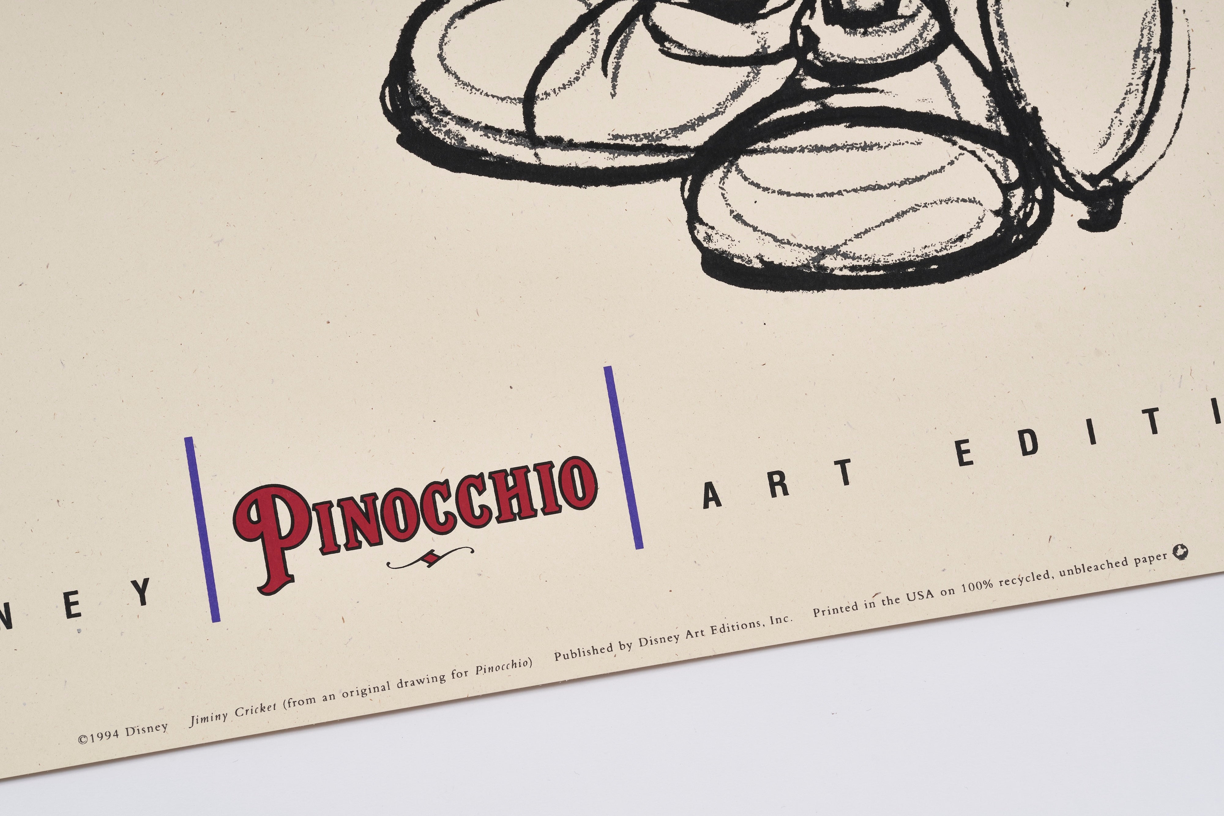 【限定10枚】PINOCCHIO "Jiminy Cricket" - Disney Art Editions 1994 / ディズニー