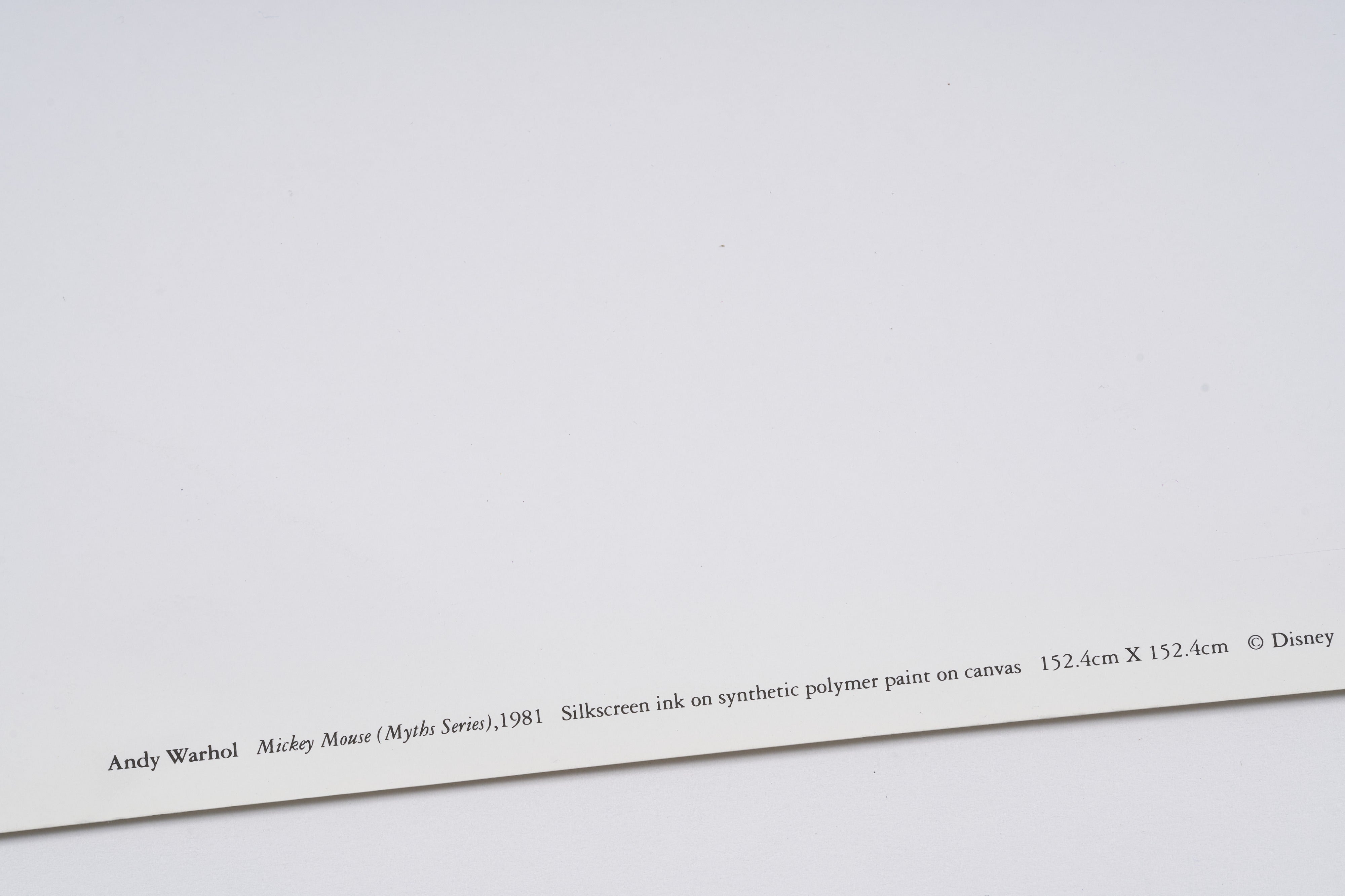 完売【限定10枚】MICKEY MOUSE 1981 - THE ART OF MICKEY MOUSE 1990s (Small) / アンディ・ウォーホル